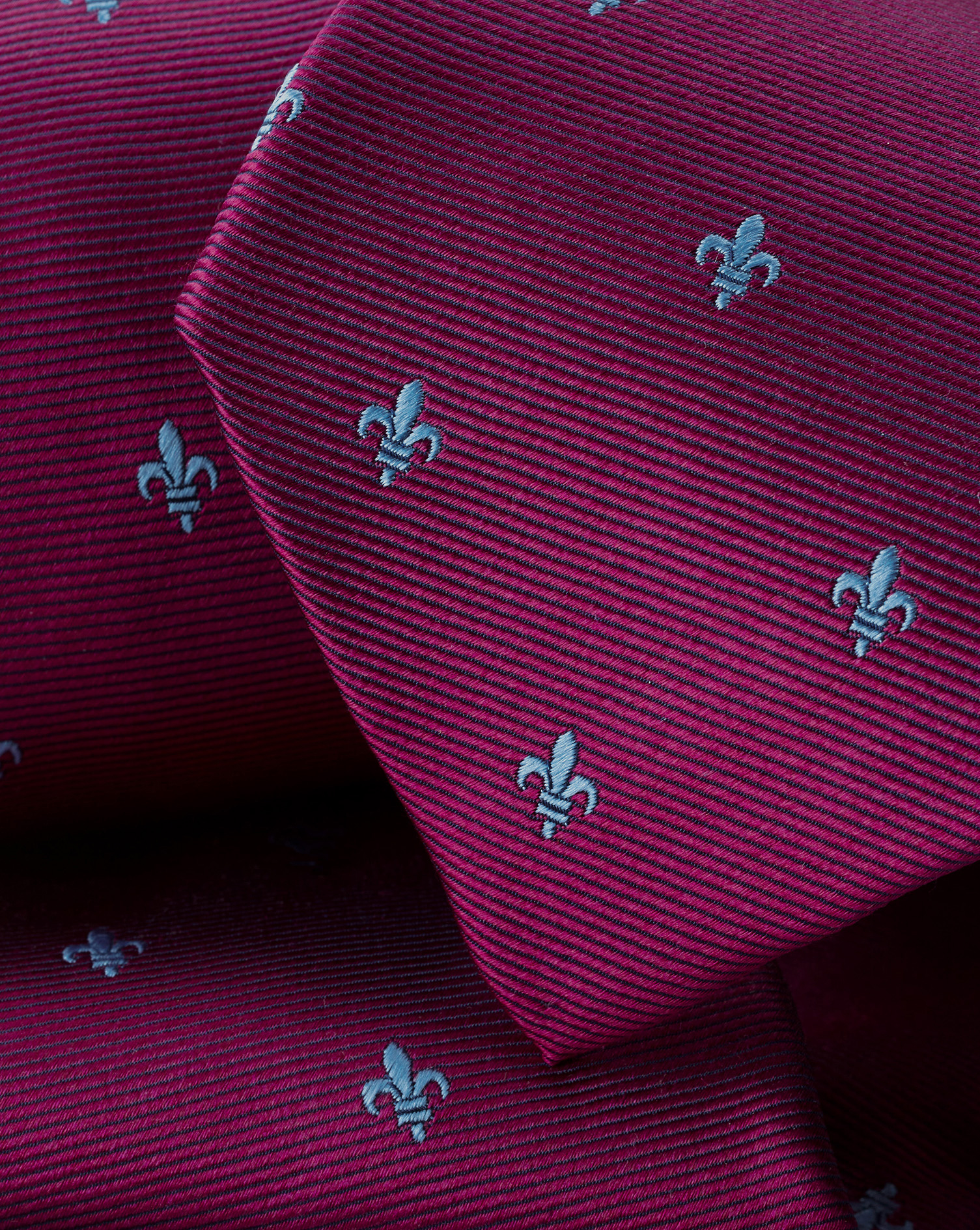 Fleur-de-Lys Silk Tie - Blackberry Purple