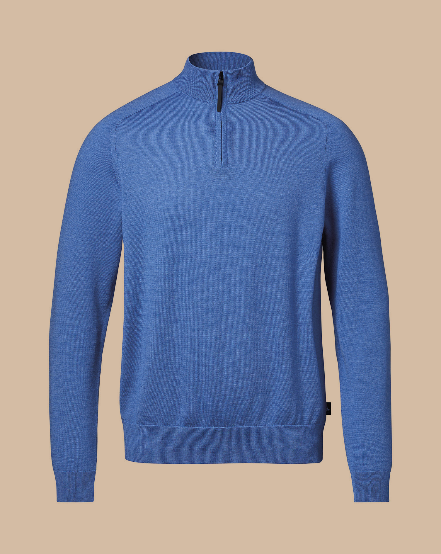 Performance Merino Zip Neck Jumper - Cornflower Blue