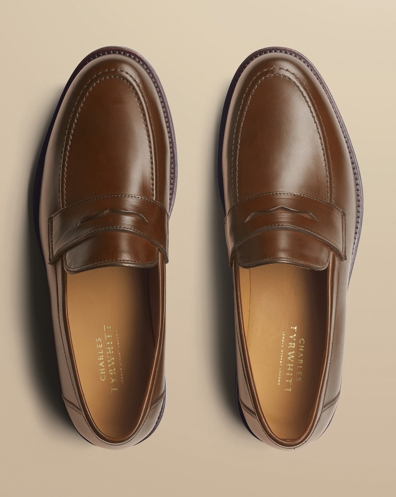 Saddle Loafers - Dark Tan