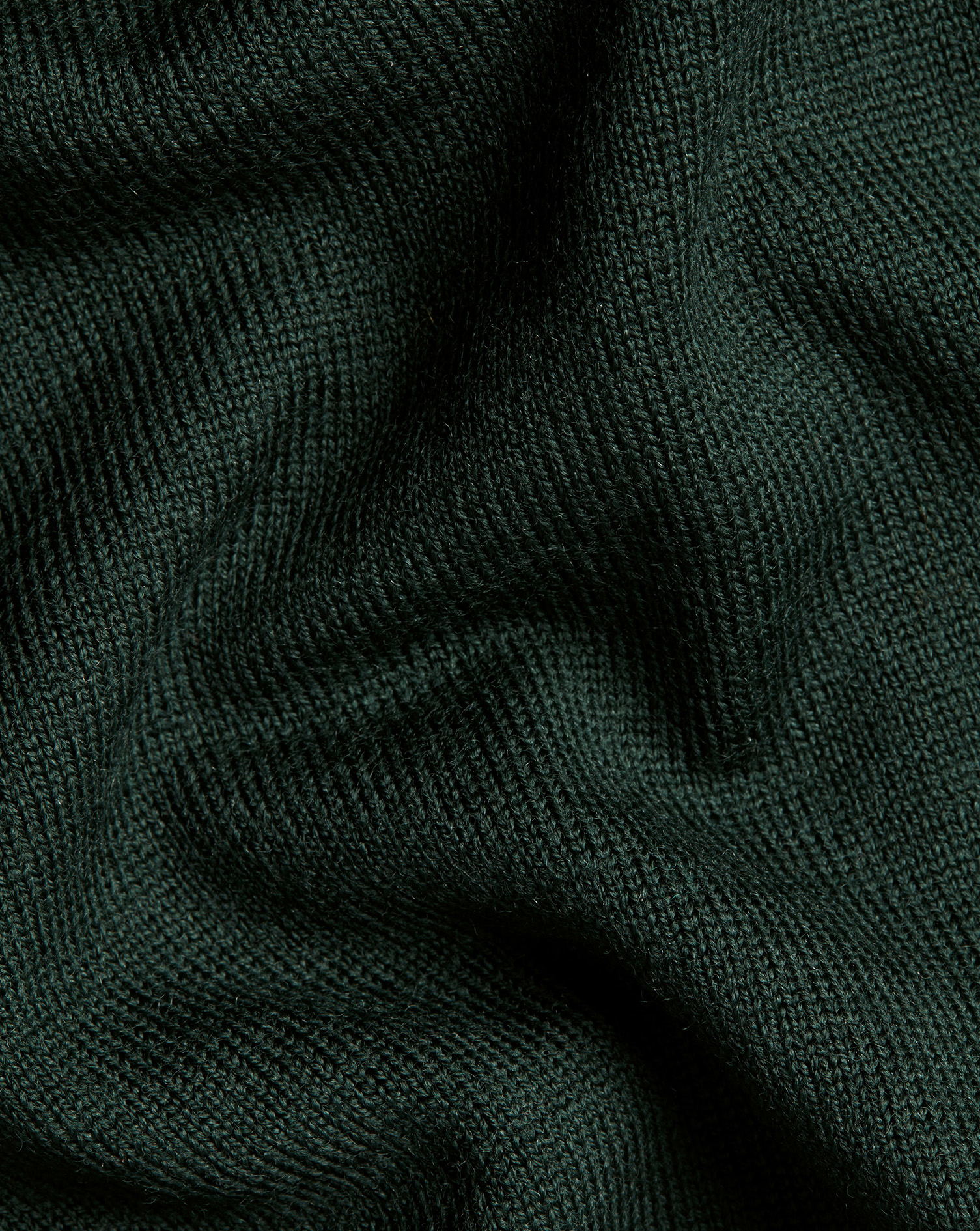 Merino Button Neck Jumper - Forest Green