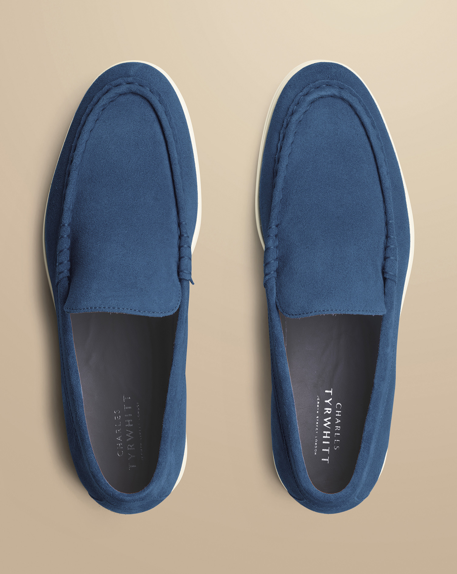 Suede Slip On Loafer - Ocean Blue