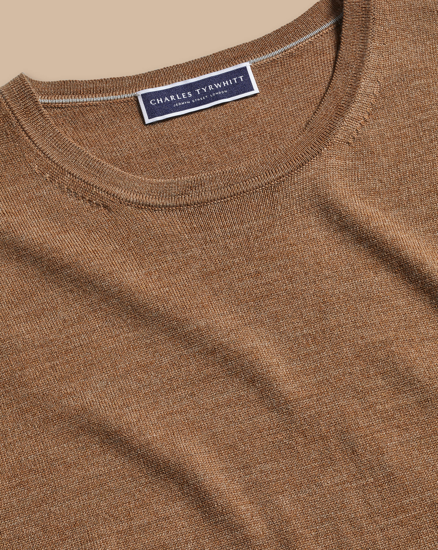 Merino Crew Neck Jumper - Sand