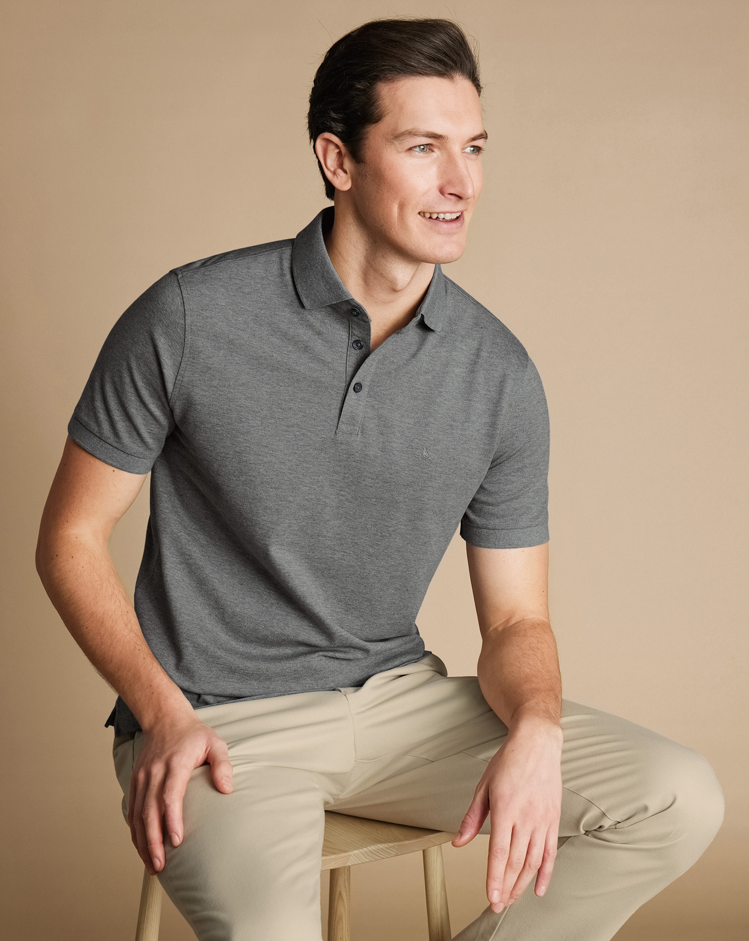 Tyrwhitt Pique Polo - Grey