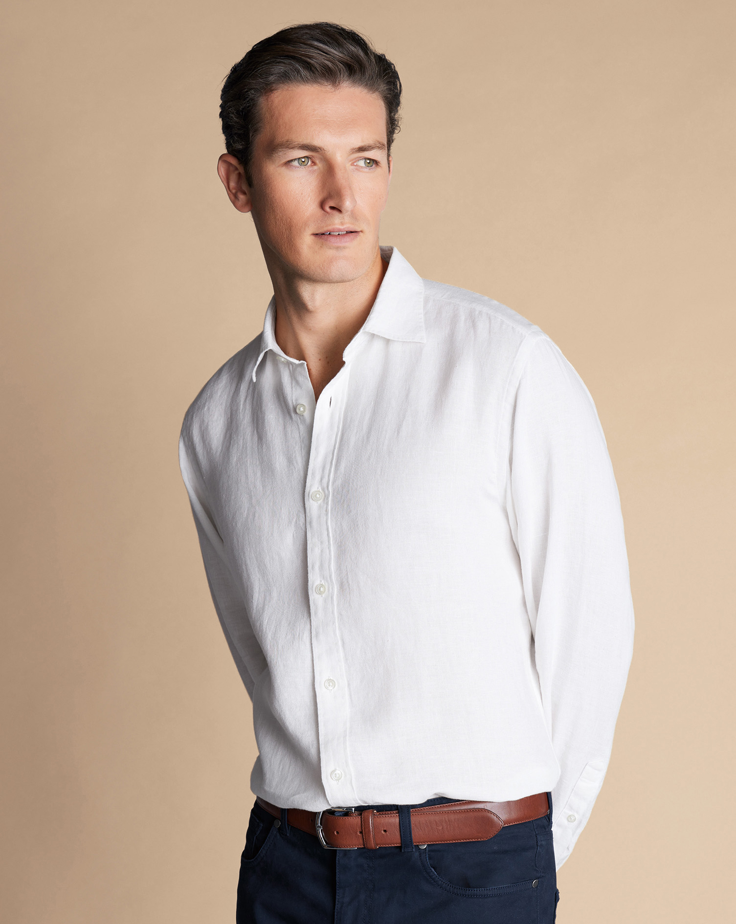 Pure Linen Shirt - White