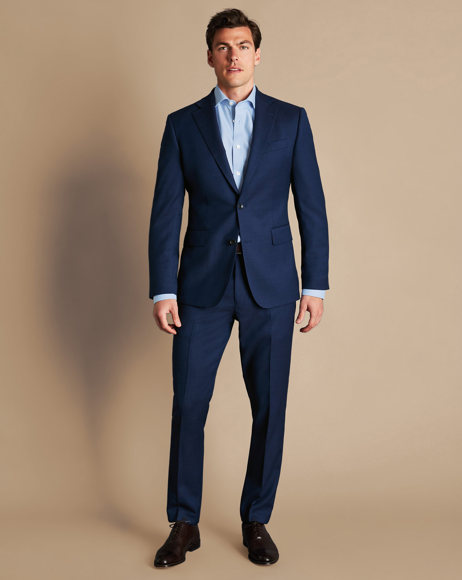 Ultimate Performance Birdseye Suit Trousers - Indigo Blue