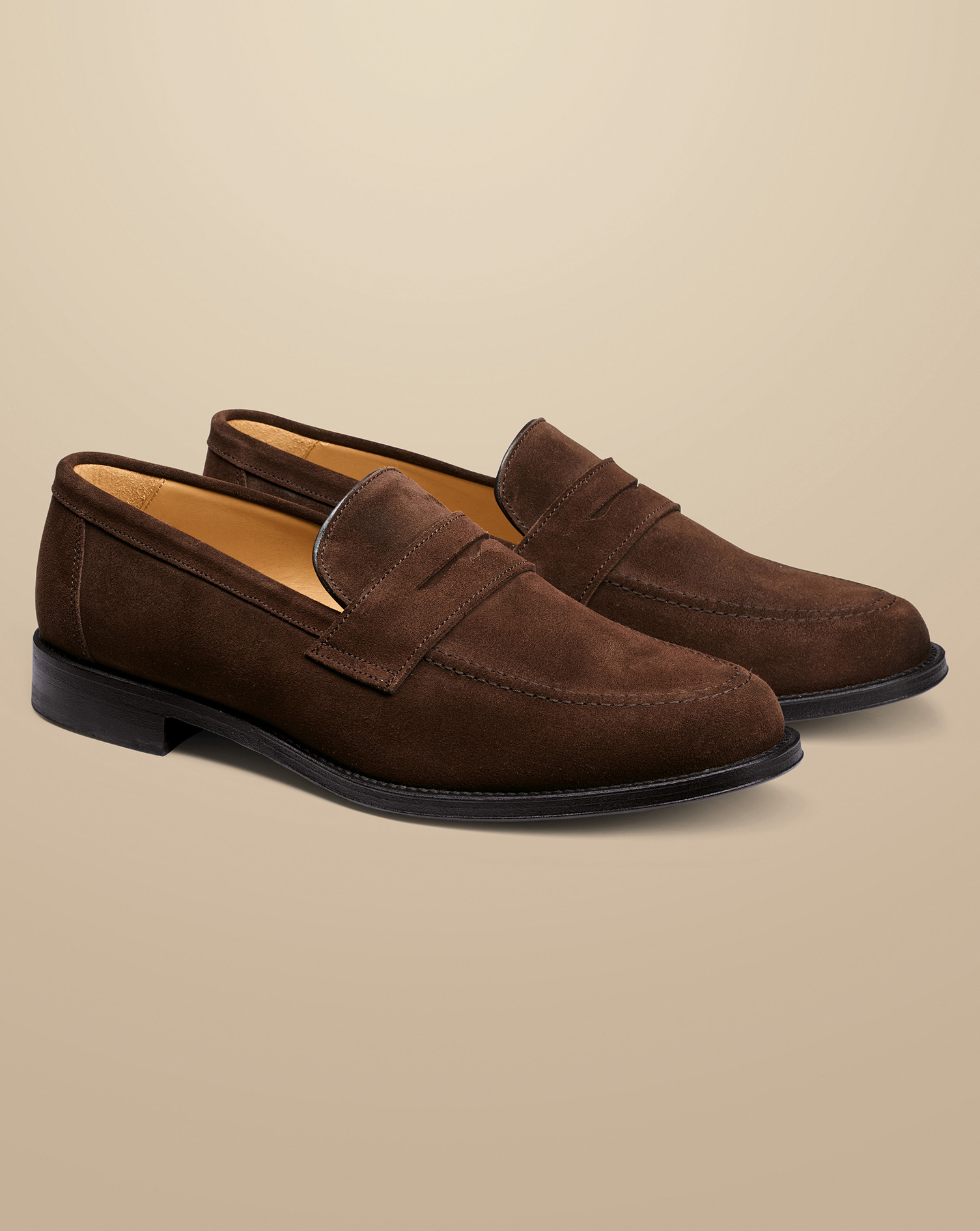 Suede Saddle Loafer - Chocolate Brown