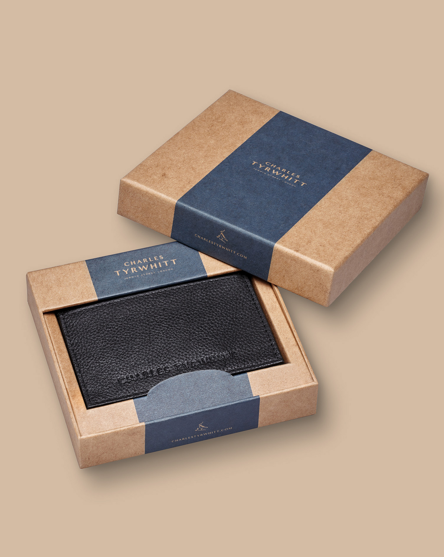 Grain Leather Cardholder - Black