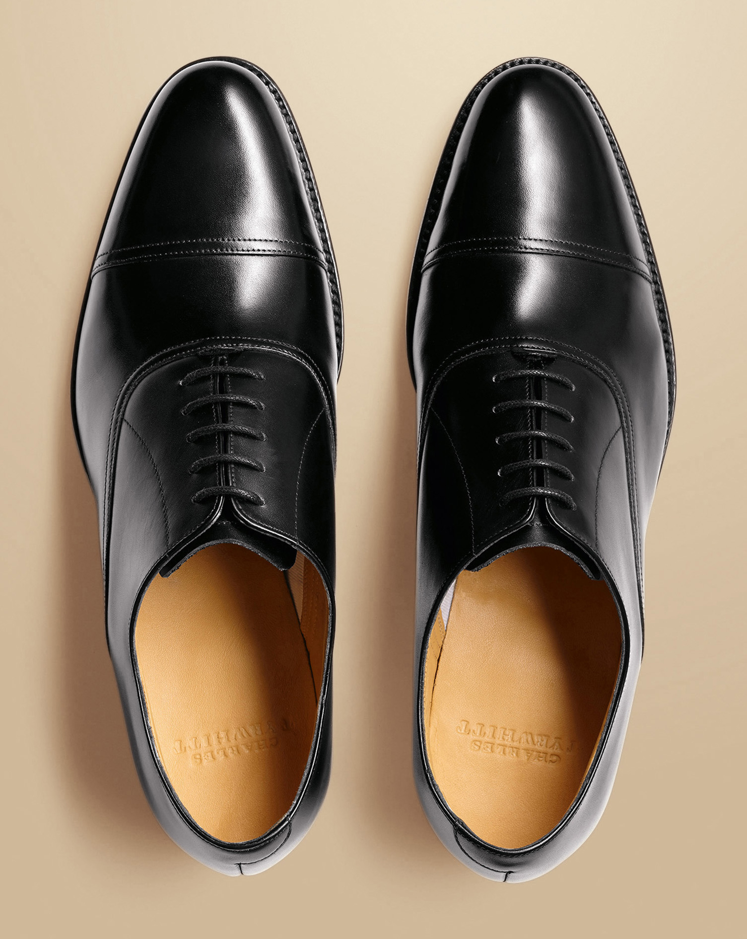 Leather Oxford Shoes - Black