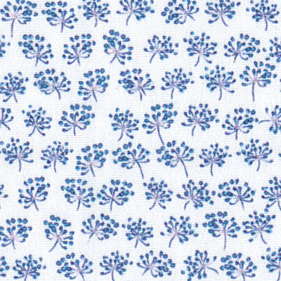 Small Floral Print Poplin - Cornflower Blue