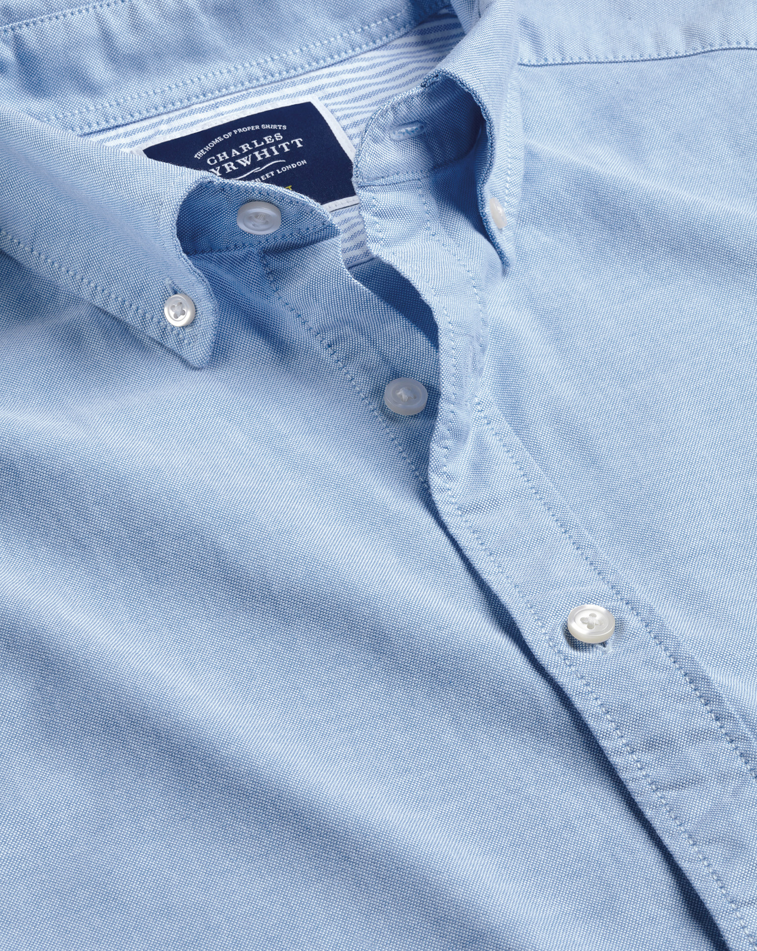 Washed Oxford Short Sleeve Shirt - Sky Blue