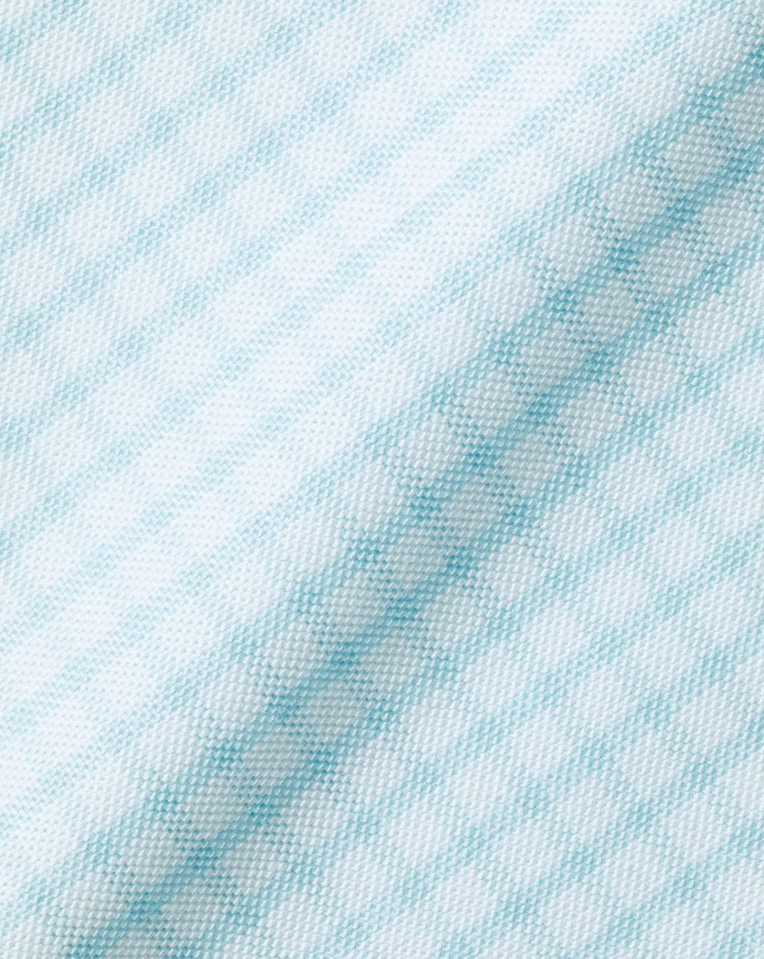 Button-Down Collar Non-Iron Stretch Check Oxford Shirt - Aqua Green