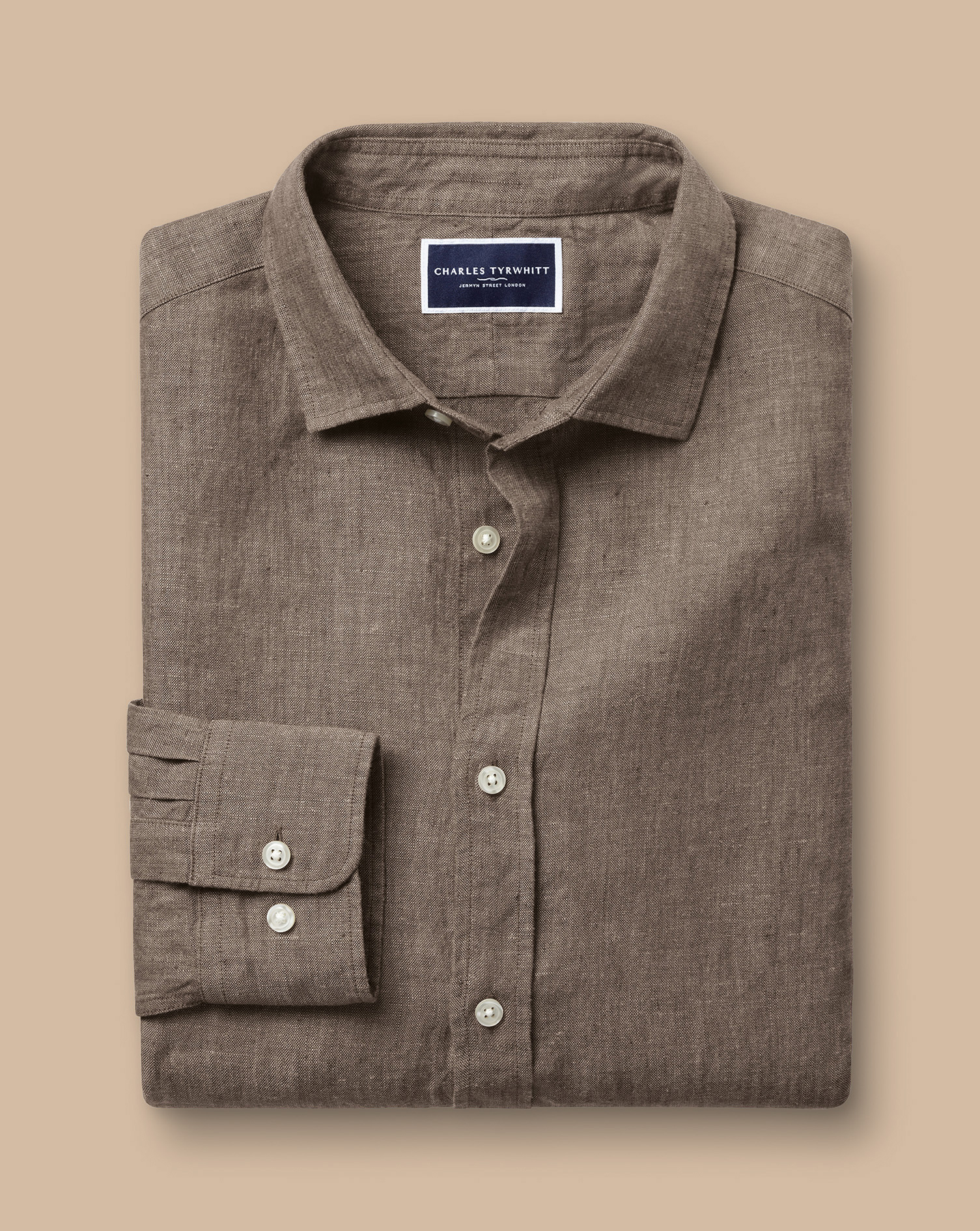 Pure Linen Shirt - Mocha