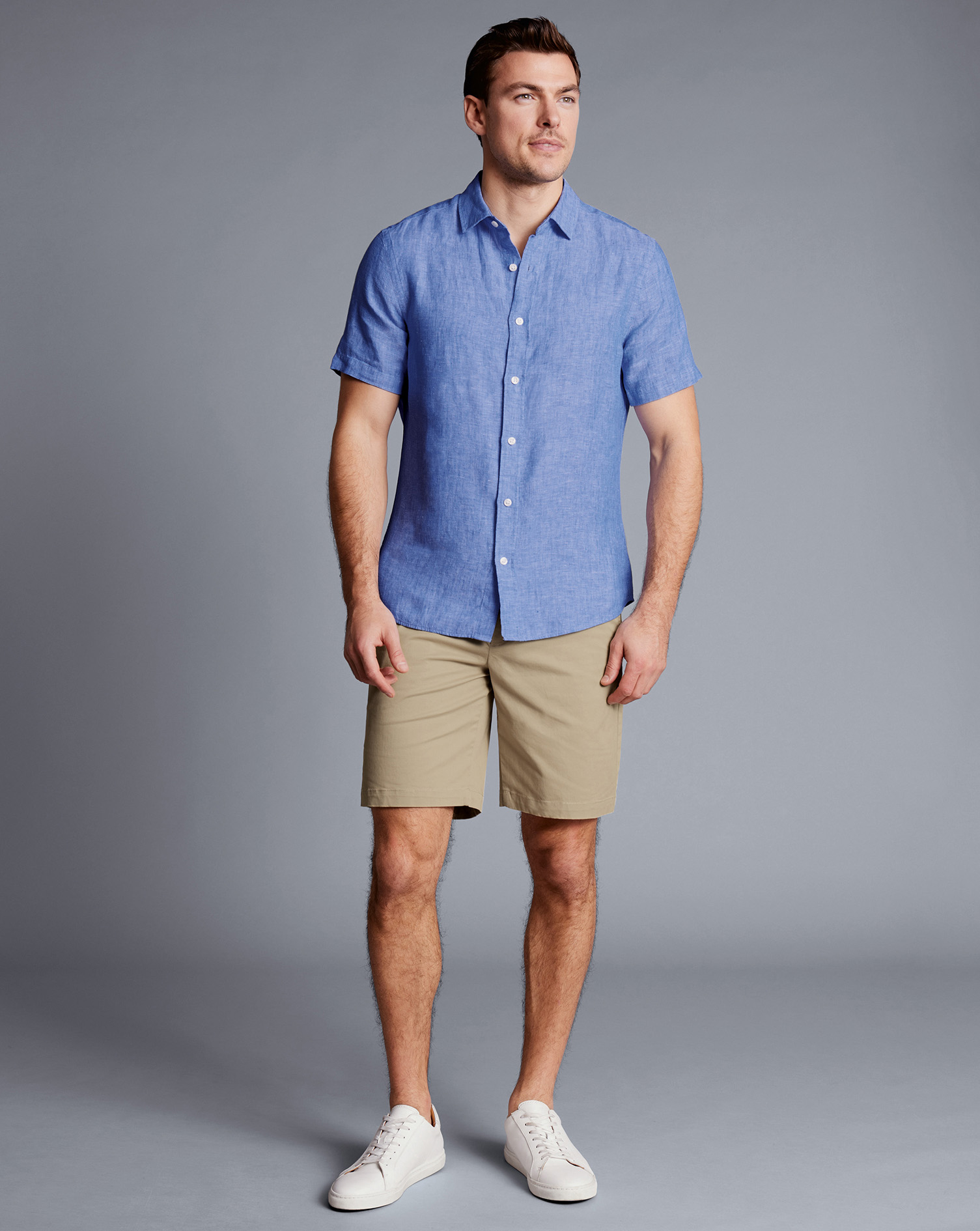 Shop Charles Tyrwhitt Men's  Shorts In Neutral
