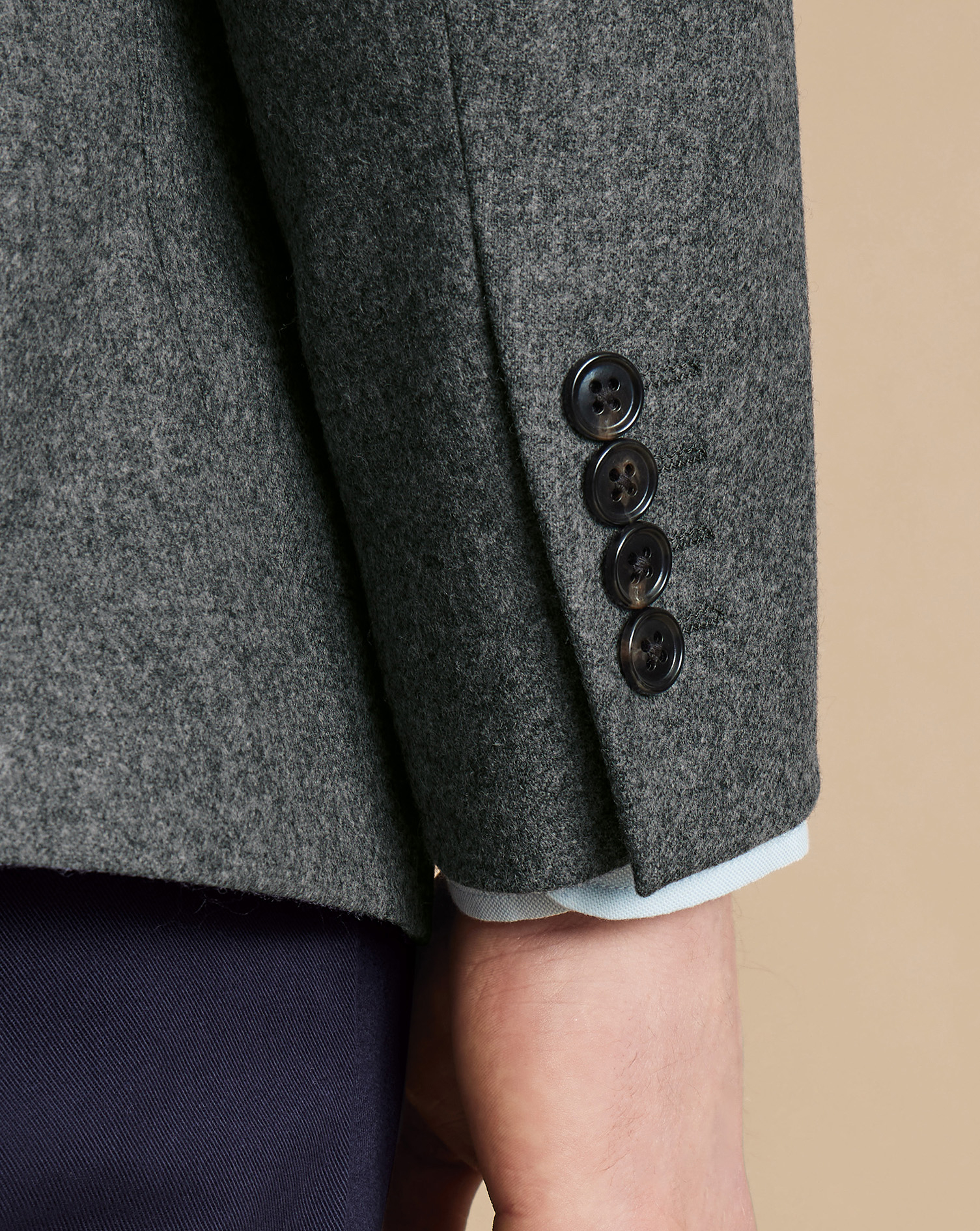 Unstructured Wool Jacket - Grey