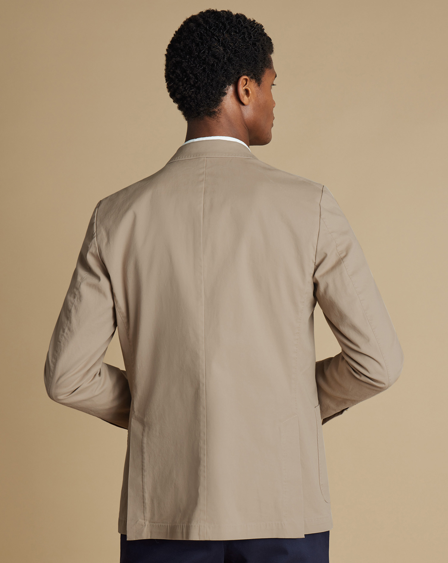 Cotton Stretch Jacket - Taupe