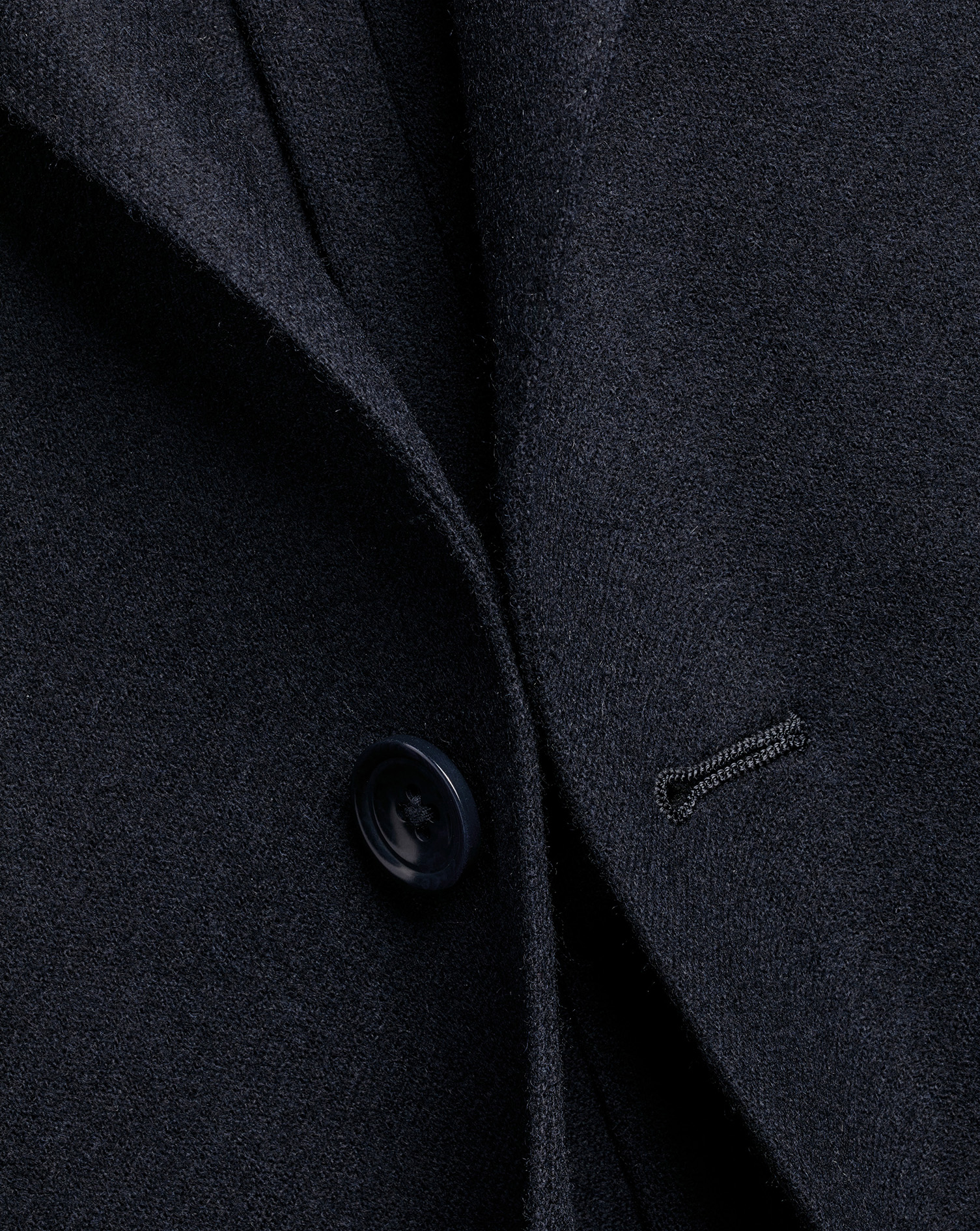 Unstructured Wool Twill Jacket - Navy