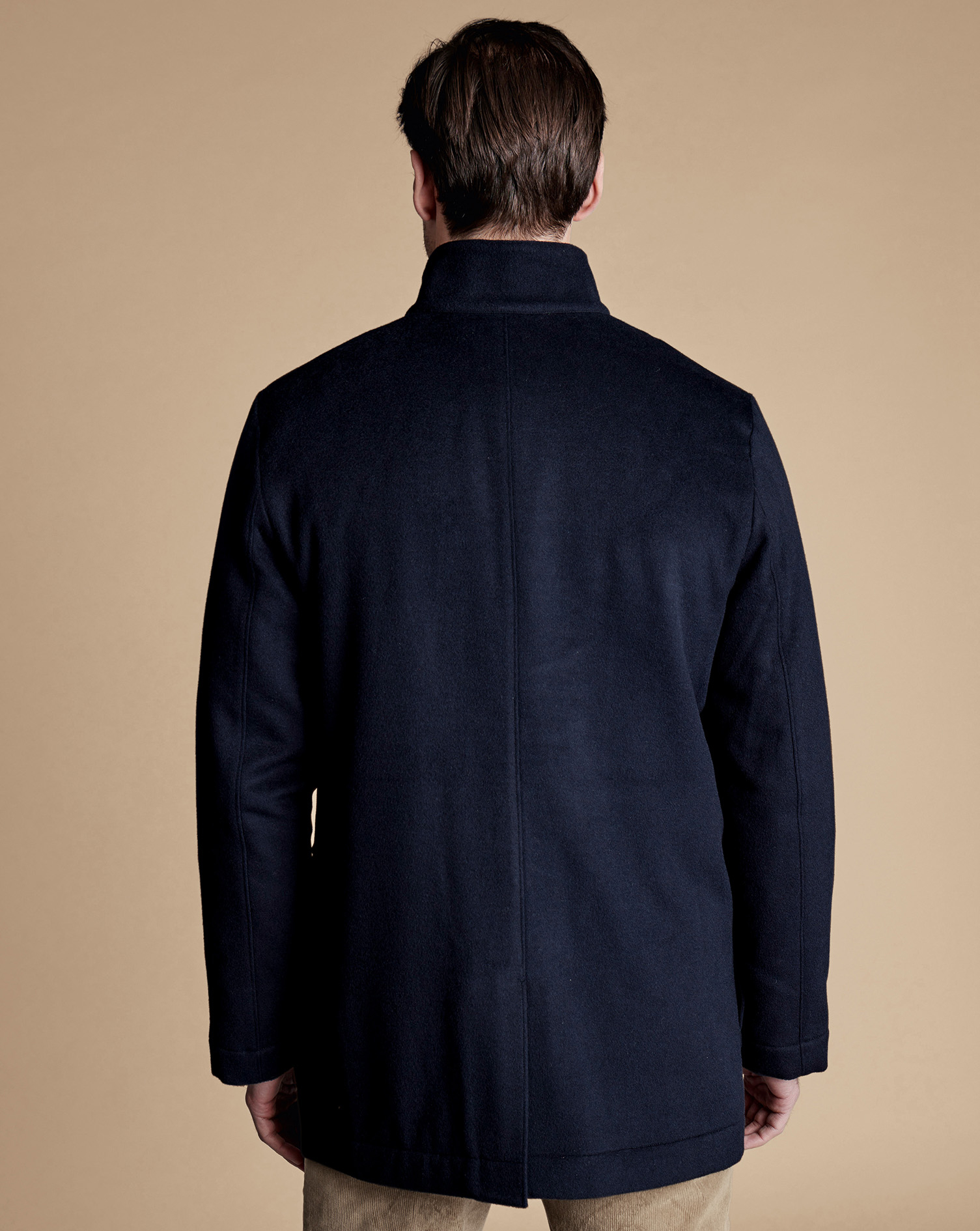 Wool Car Coat - Navy