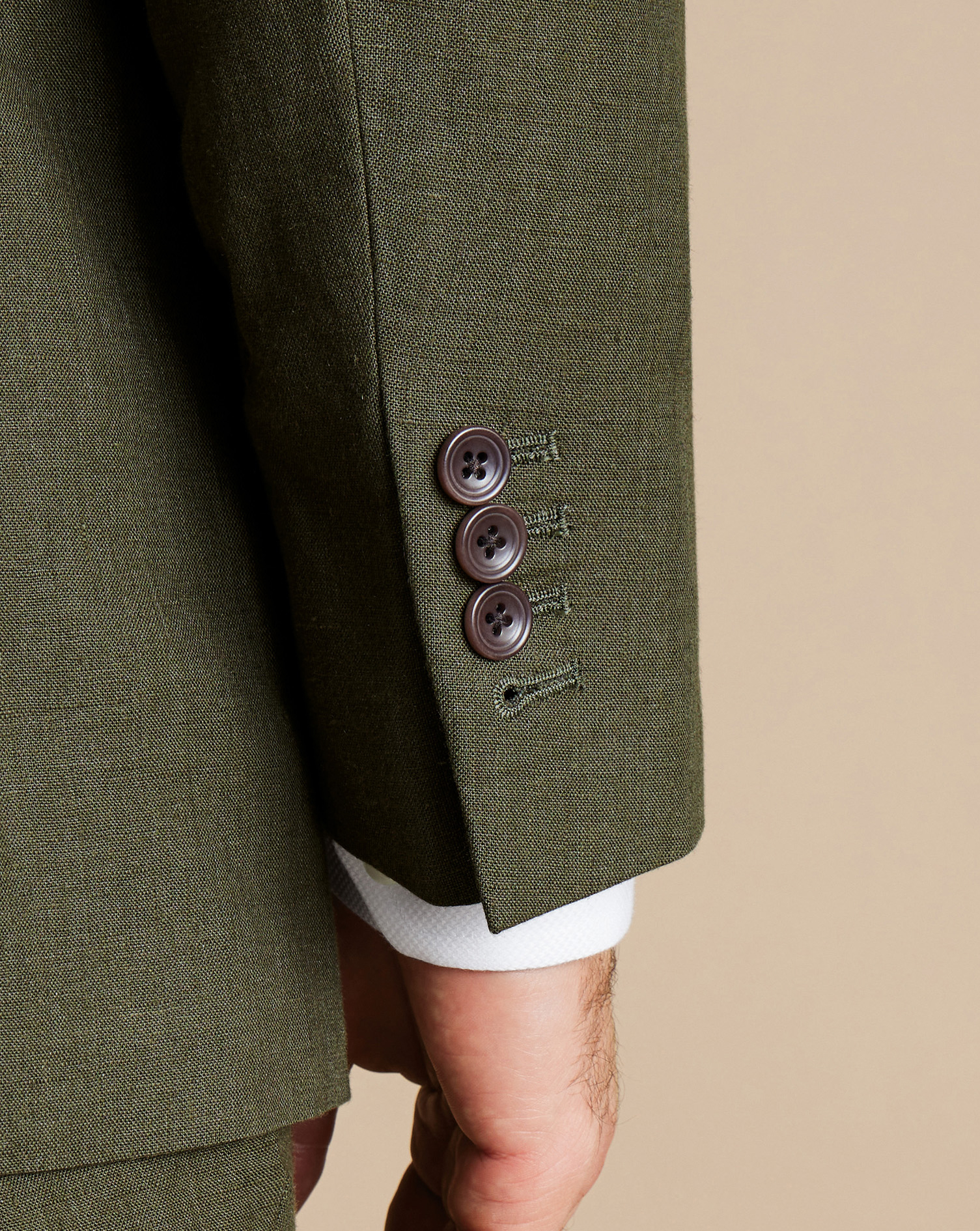 Linen Jacket - Olive Green