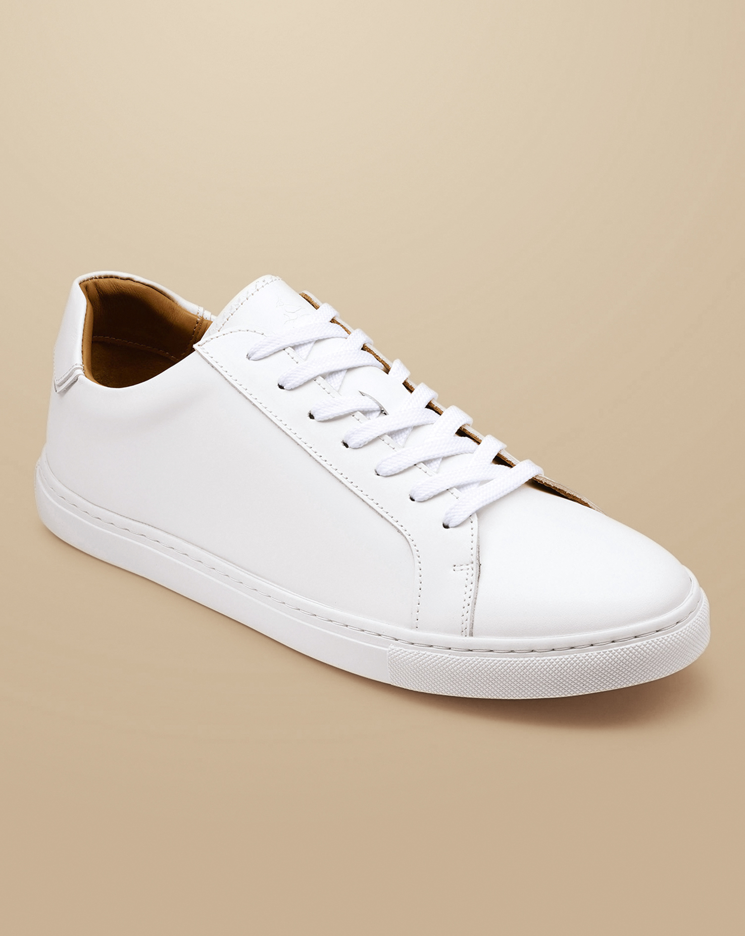 Leather Trainers - White