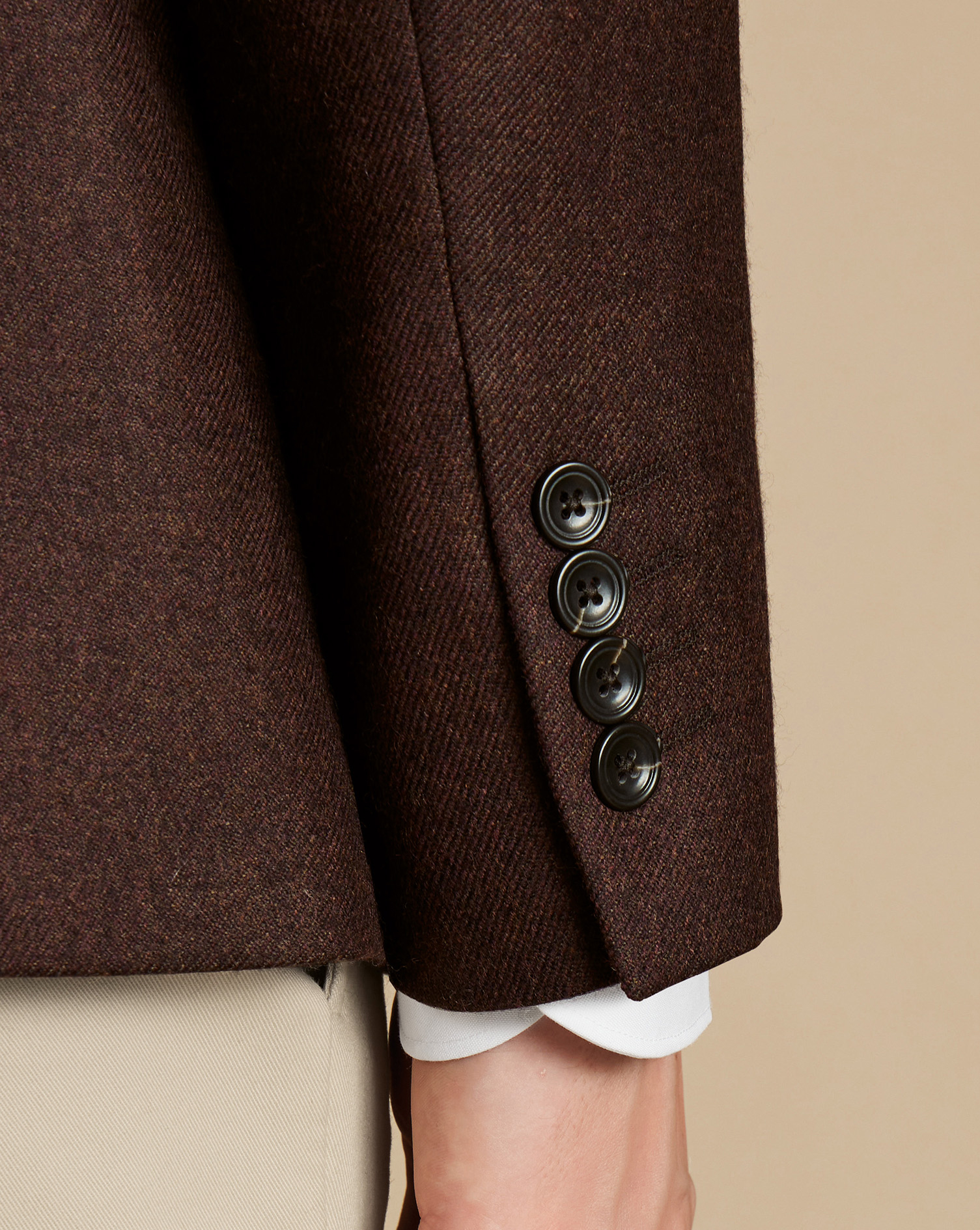 Wool Texture Jacket - Chocolate Brown