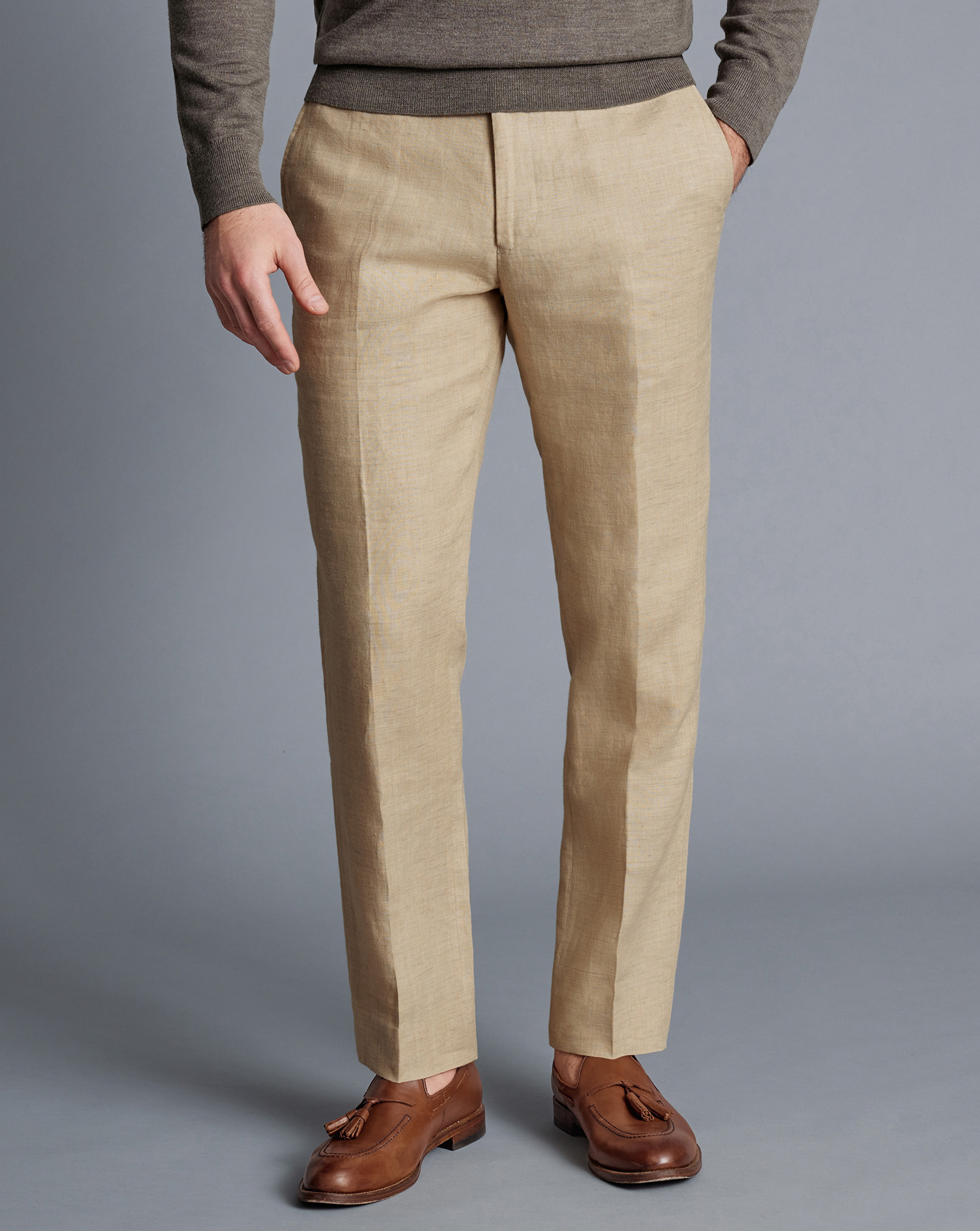 Linen Trousers - Stone