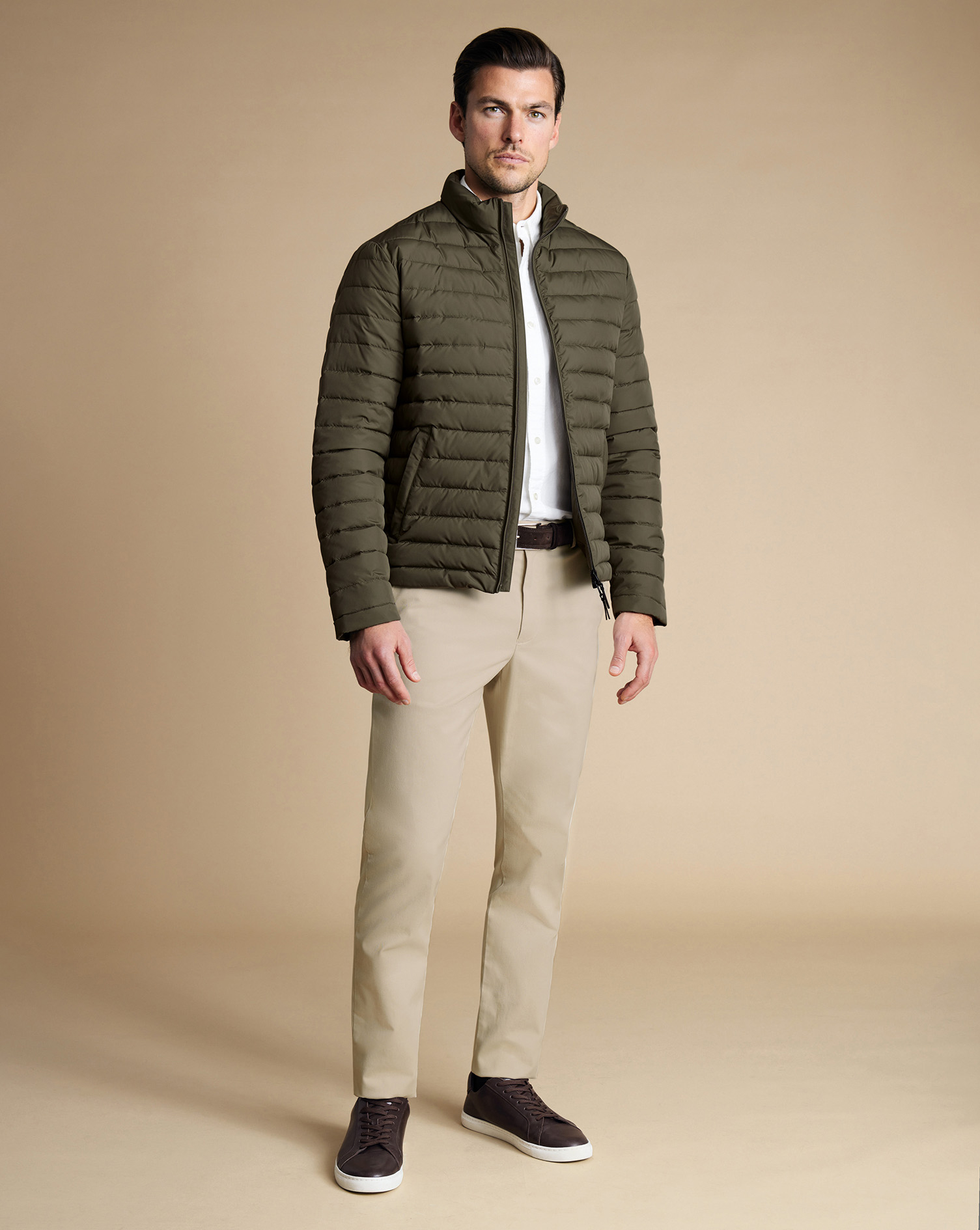 Lightweight Quilted Jacket - Olive Green