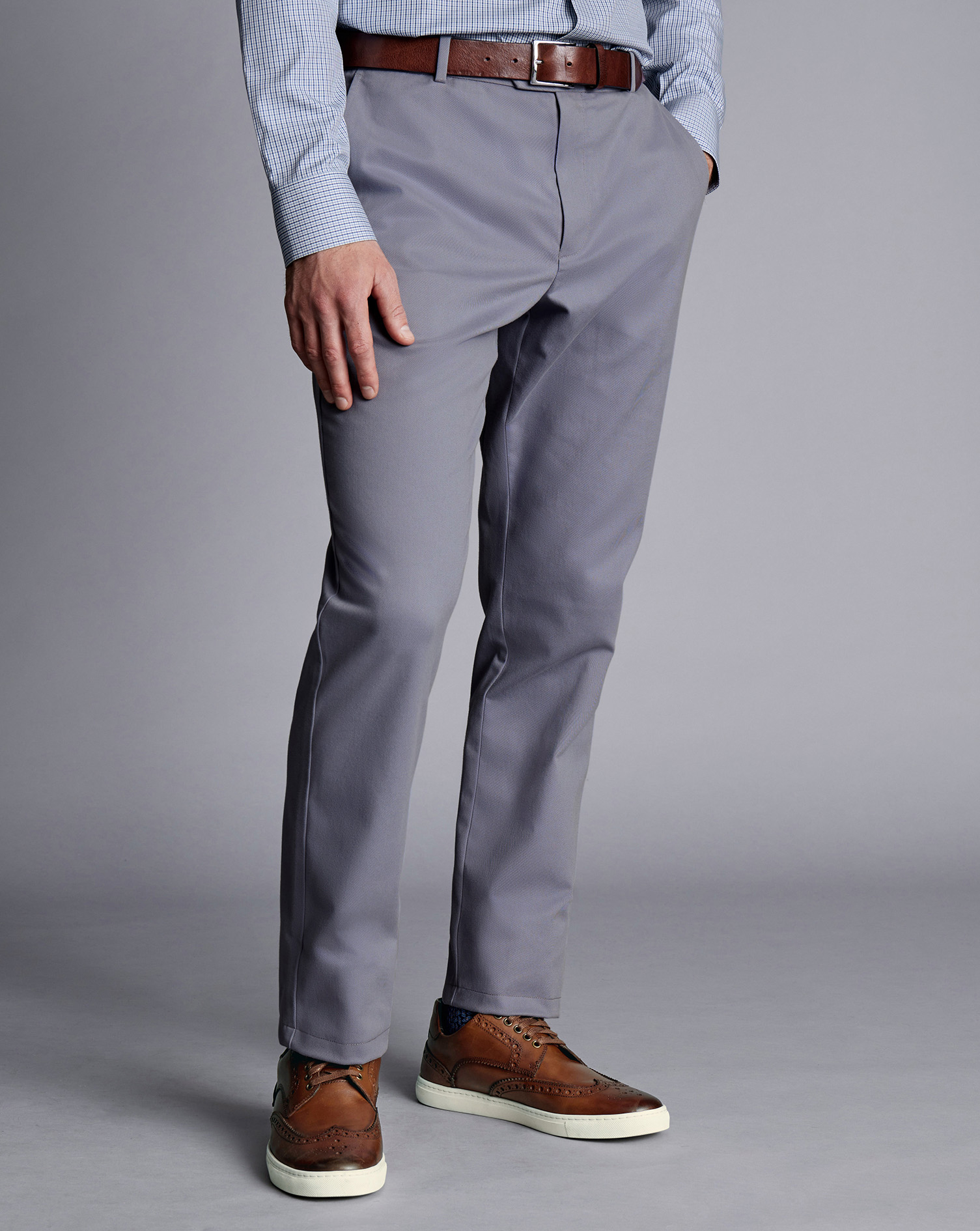 Ultimate Non-Iron Chinos - Heather Blue