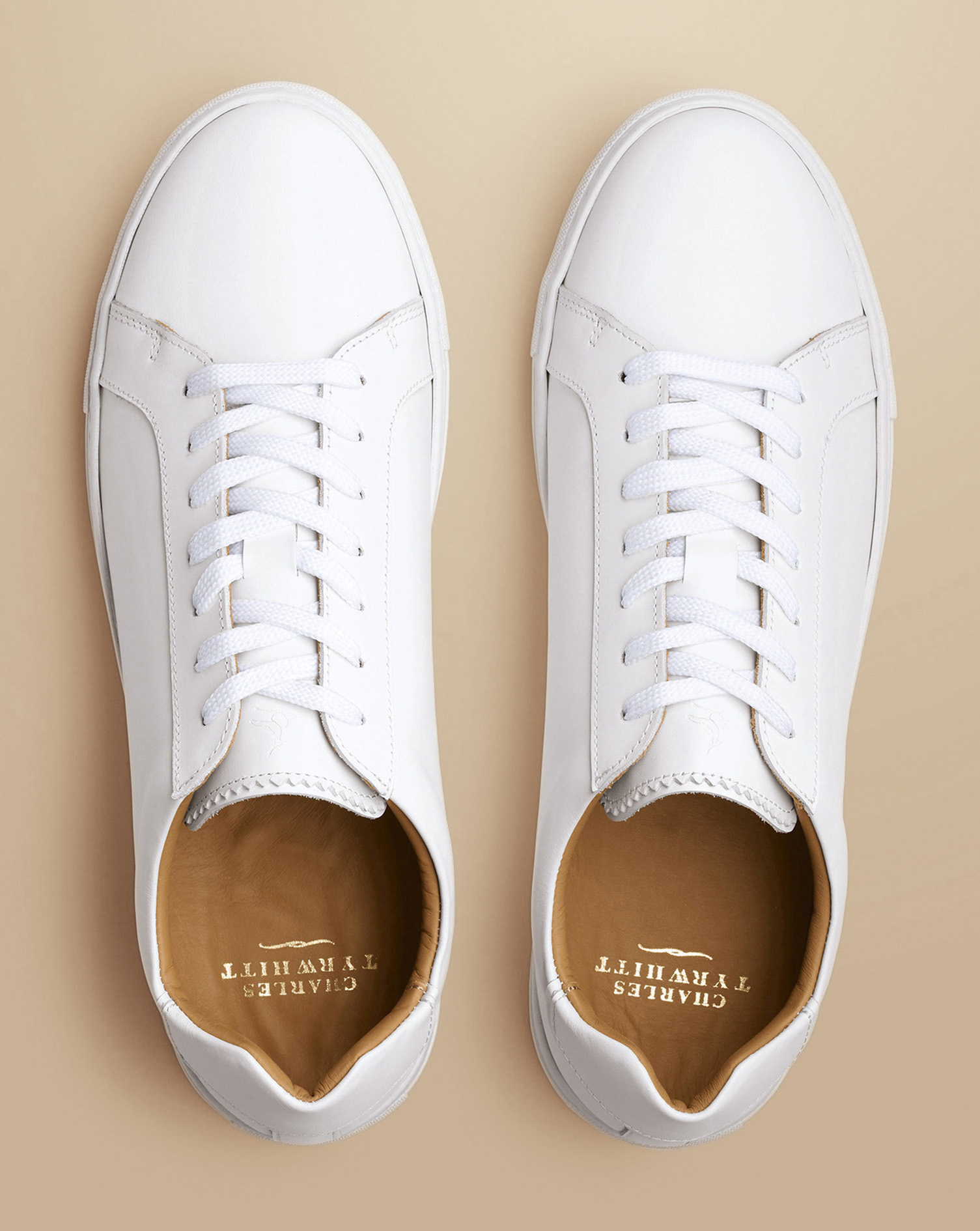 Leather Trainers - White