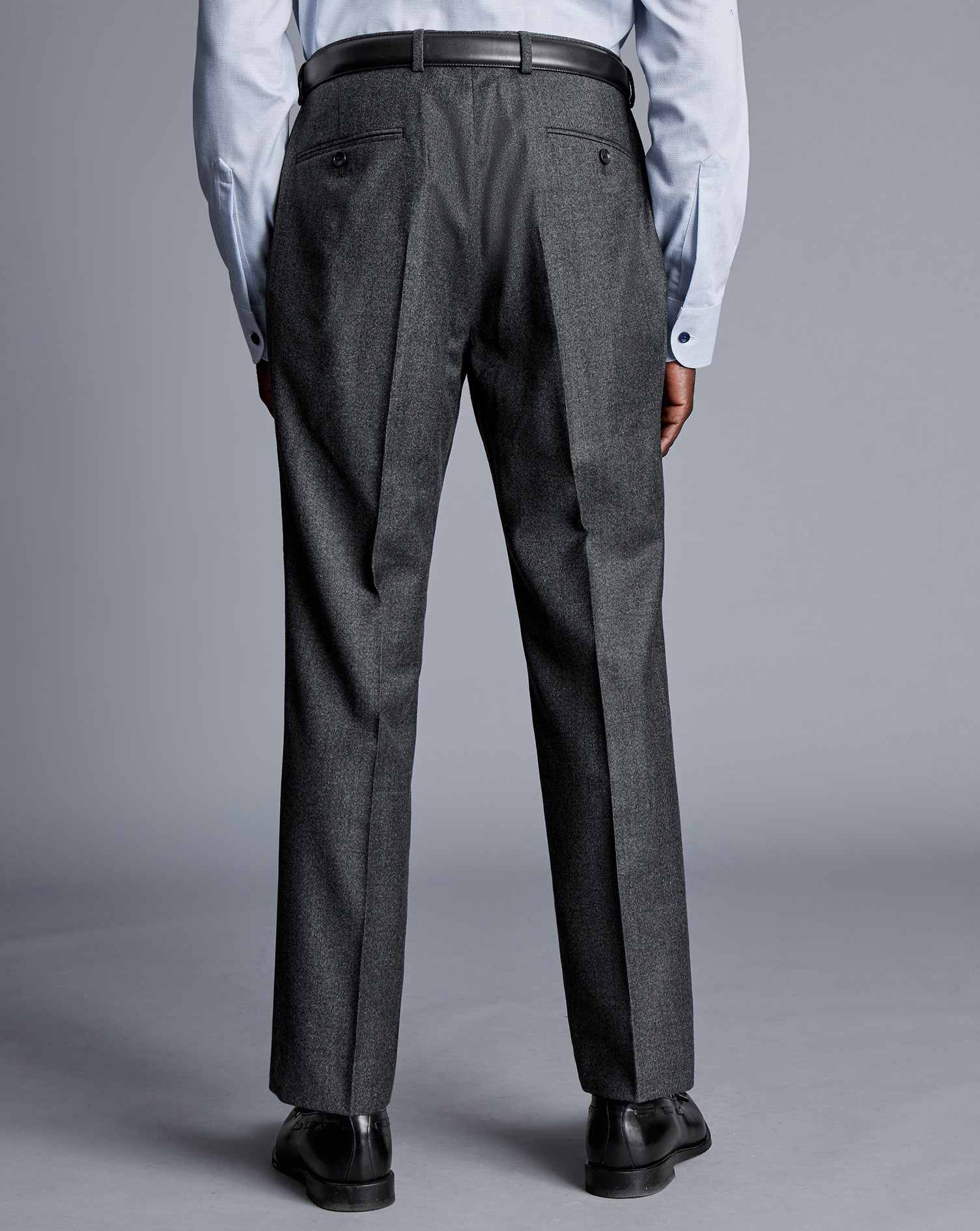 Italian Pindot Suit Trousers - Grey