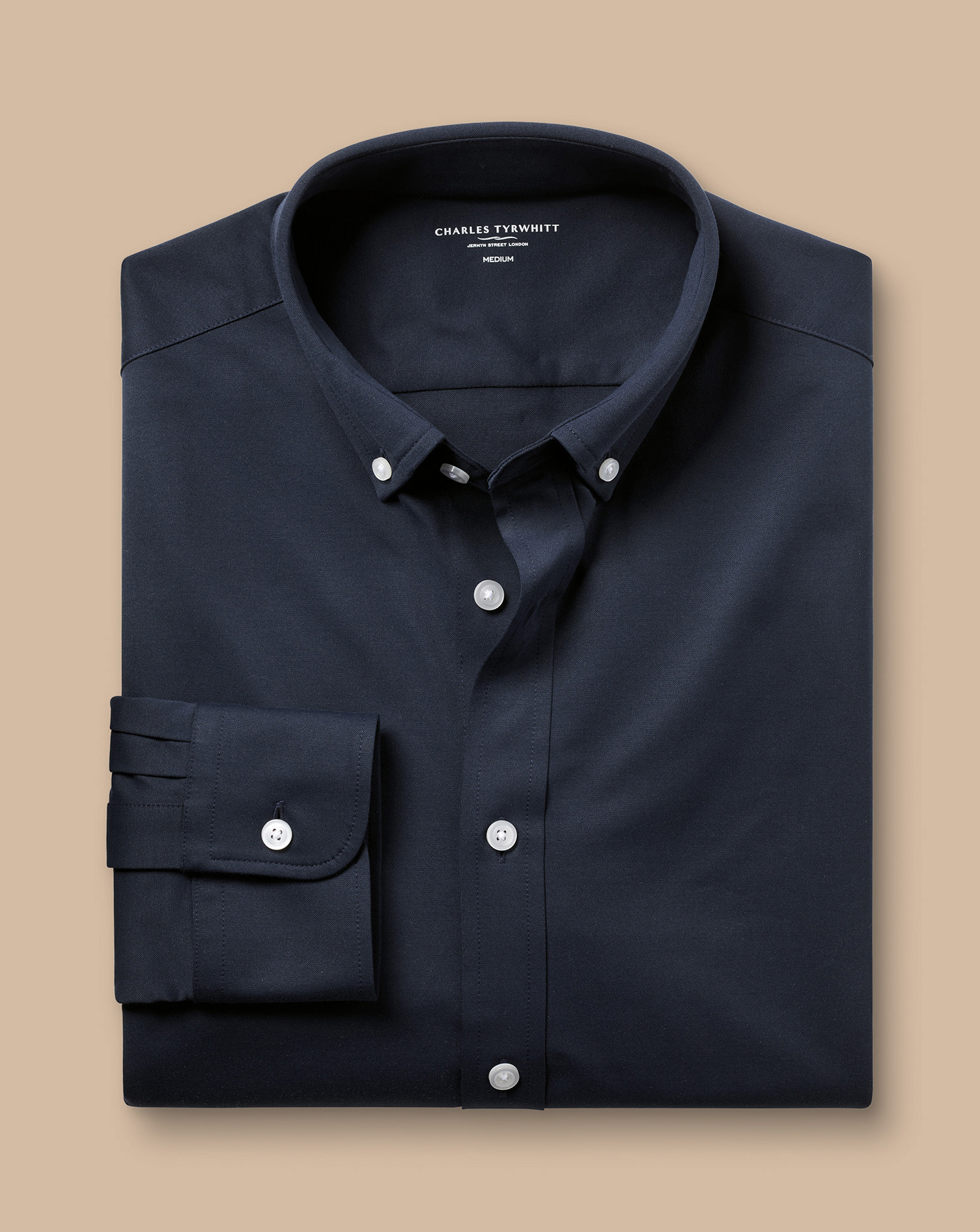 4-Way Stretch Jersey Shirt - Navy