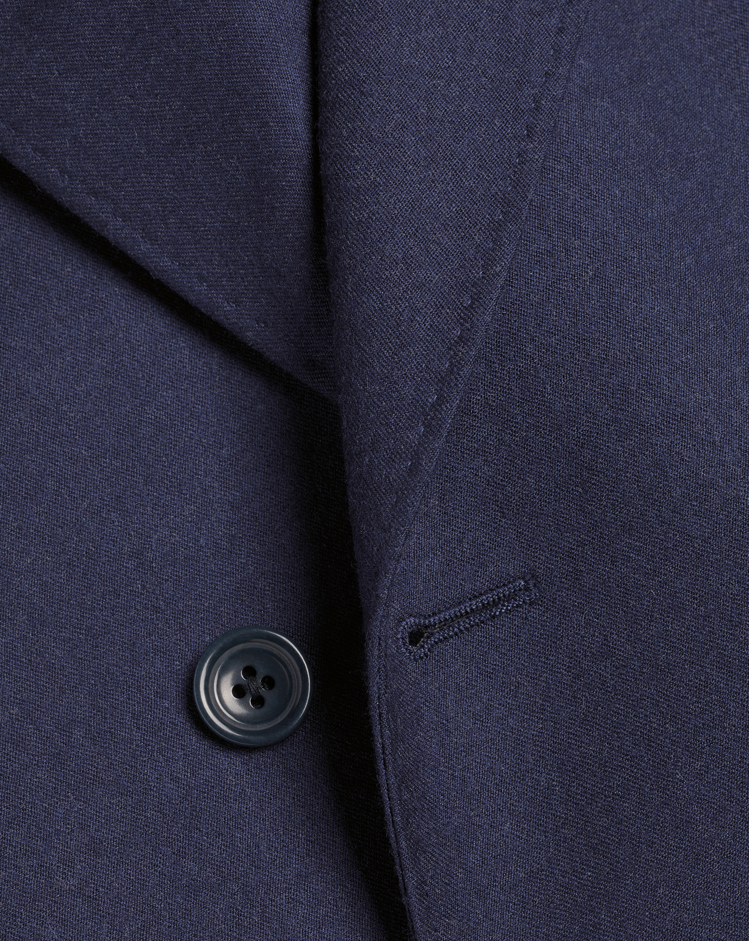 Double Breasted Italian Flannel Suit - Indigo Blue