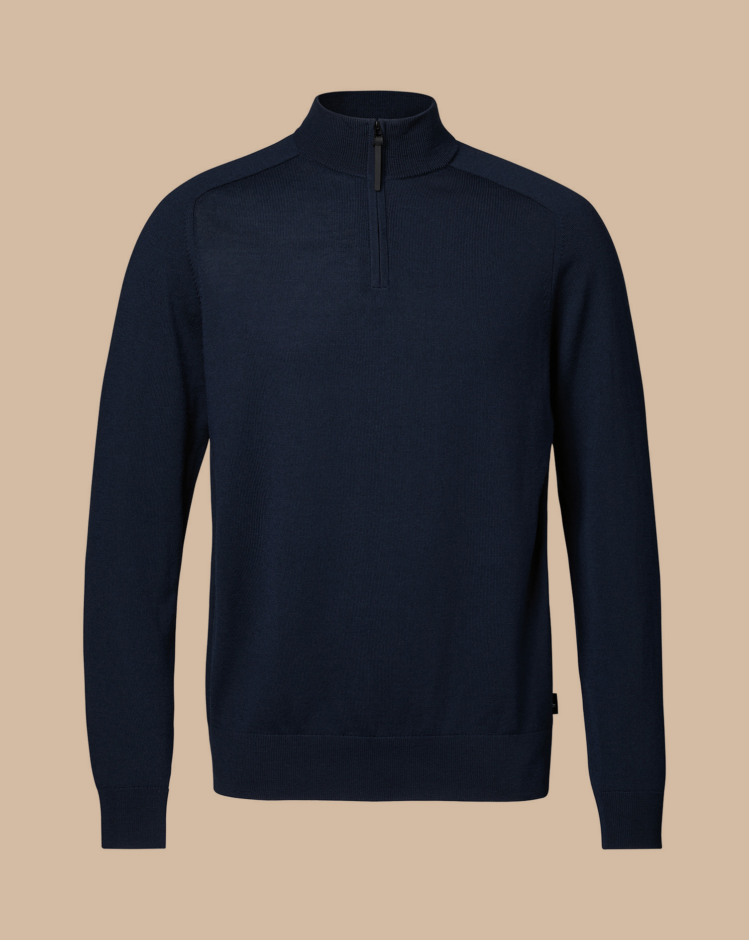 Performance Merino Zip Neck Jumper - Navy