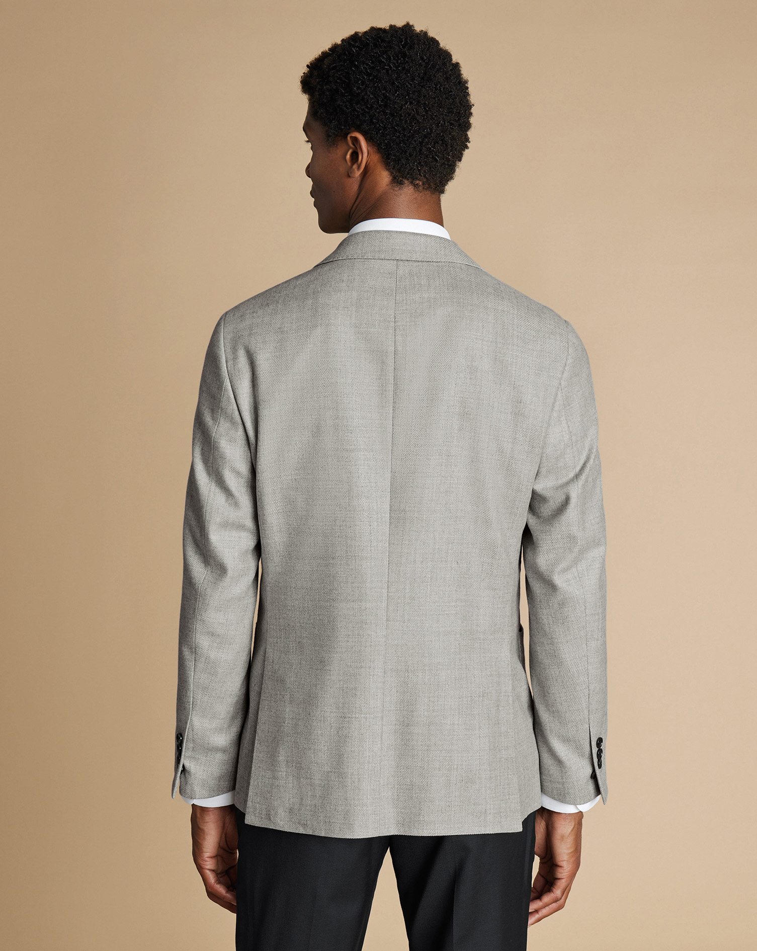 Wool Silk Jacket - Silver Grey