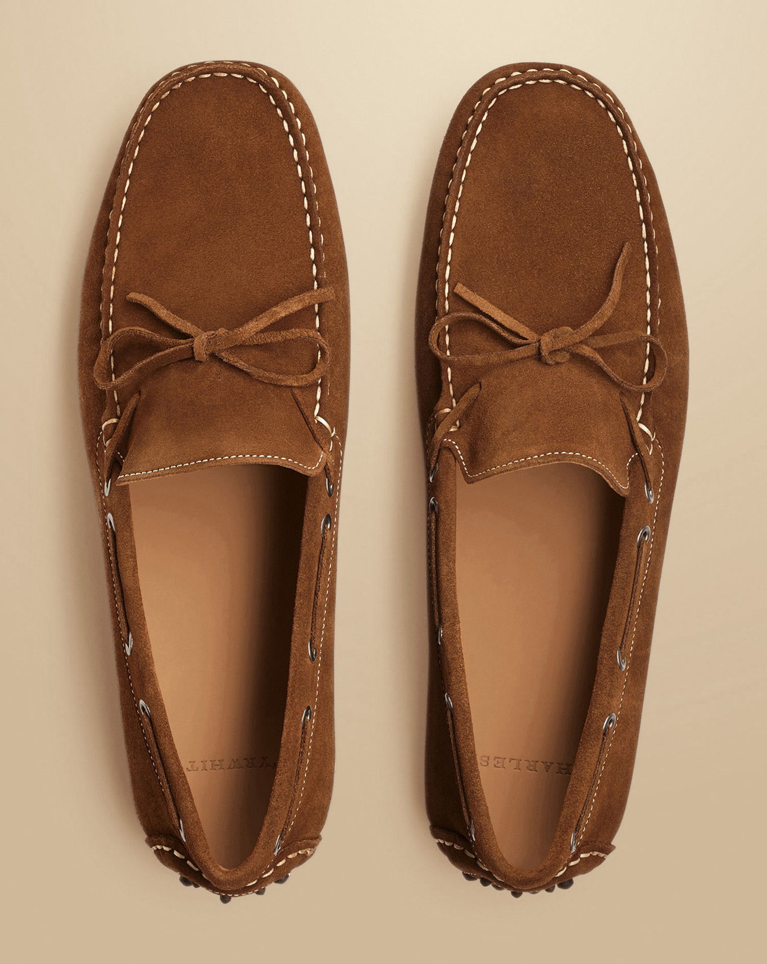 Suede Driving Loafers - Tobacco Brown