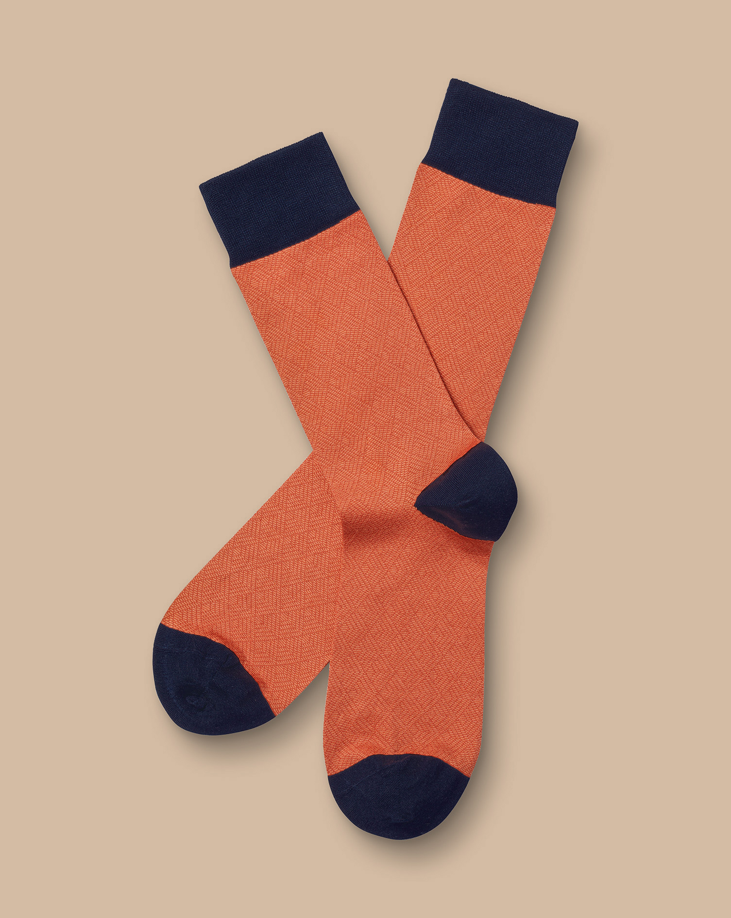 Geometric Socks  - Peach