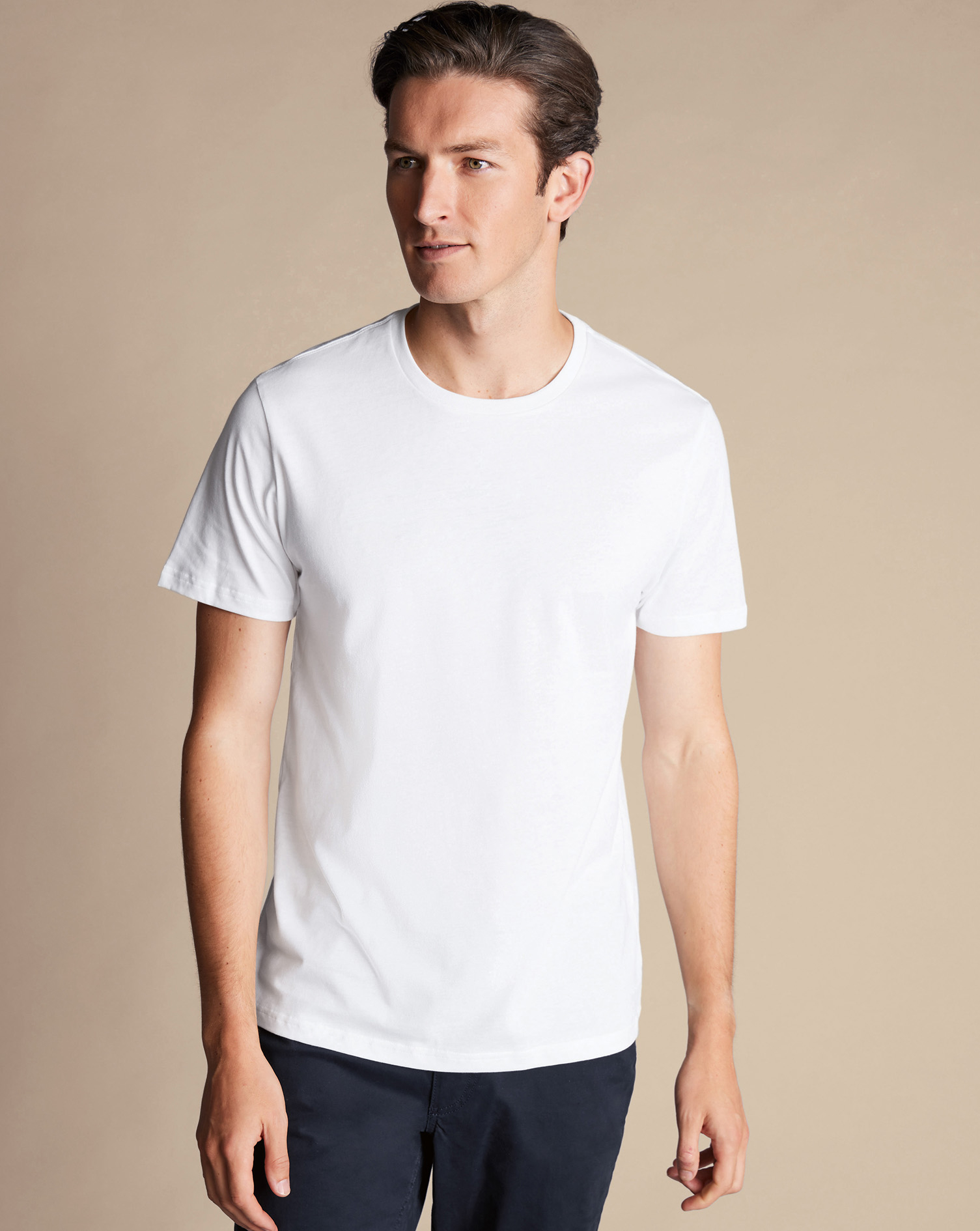 2-Pack Crew Neck Cotton T-Shirt - White