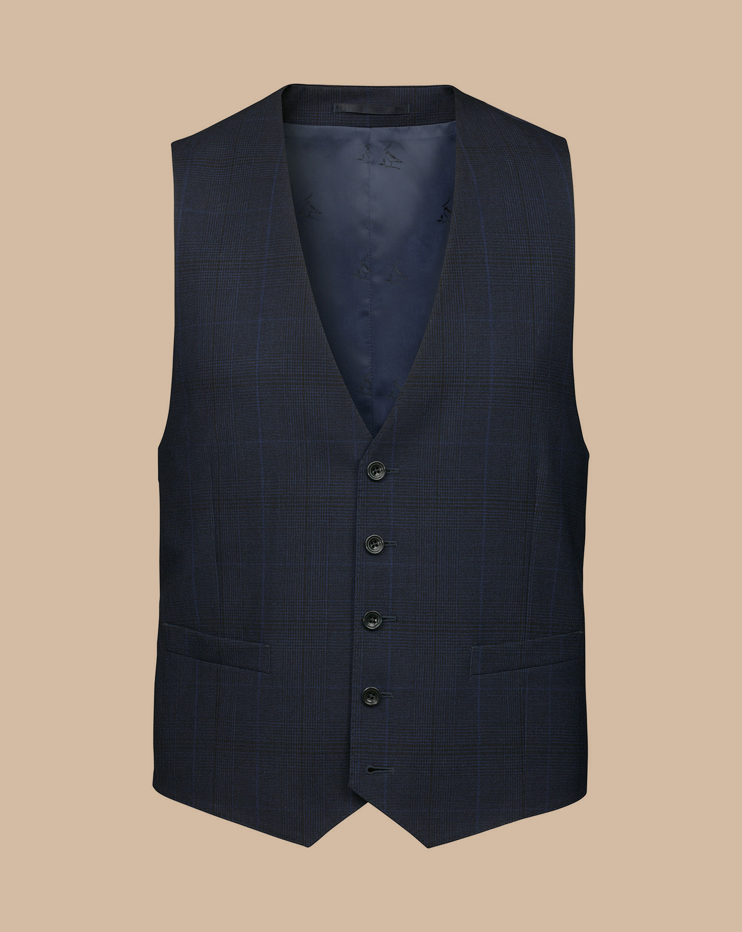 Ultimate Performance Prince Of Wales Waistcoat - Navy