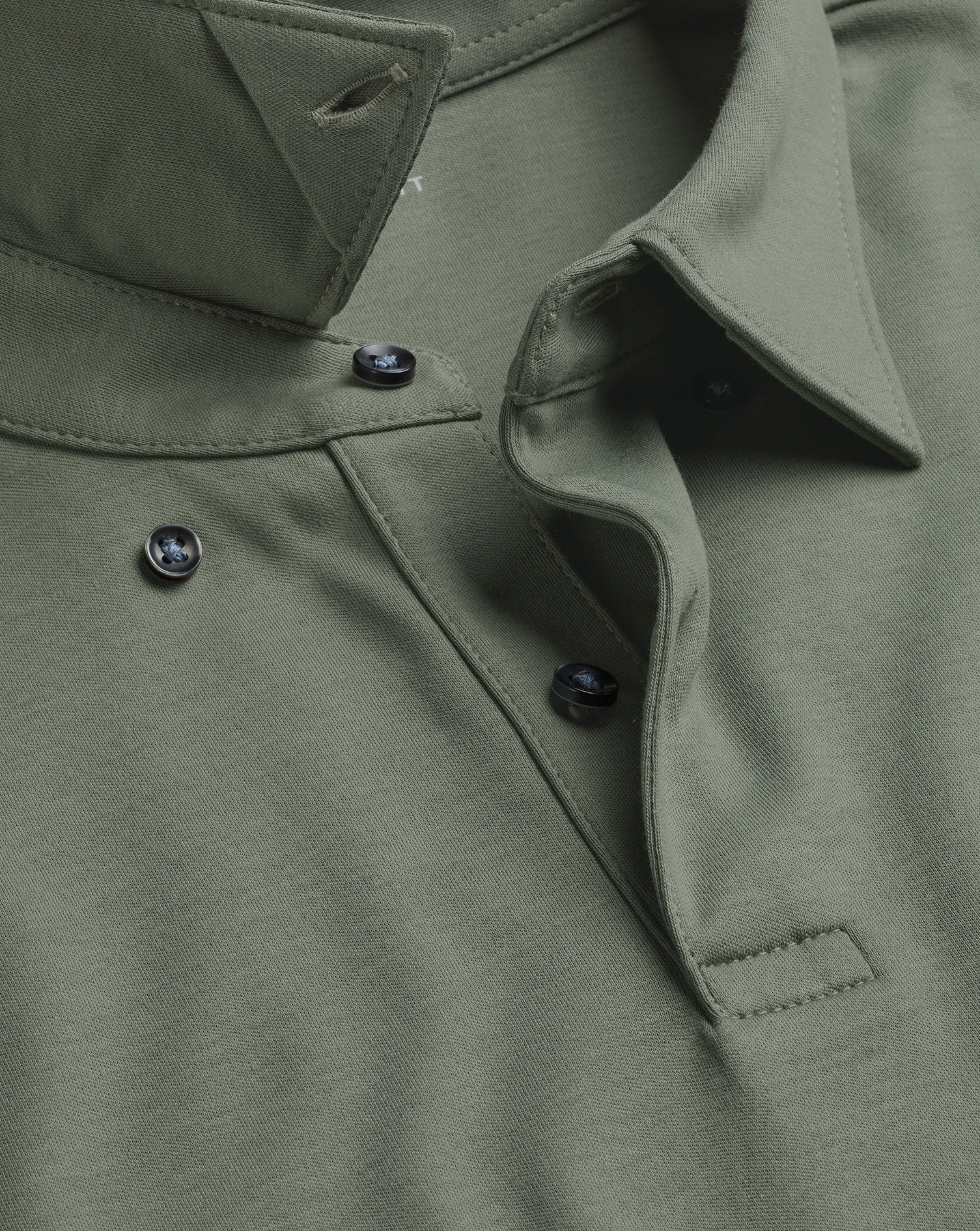Smart Long Charles Jersey Polo Sage Sleeve - Green | Tyrwhitt