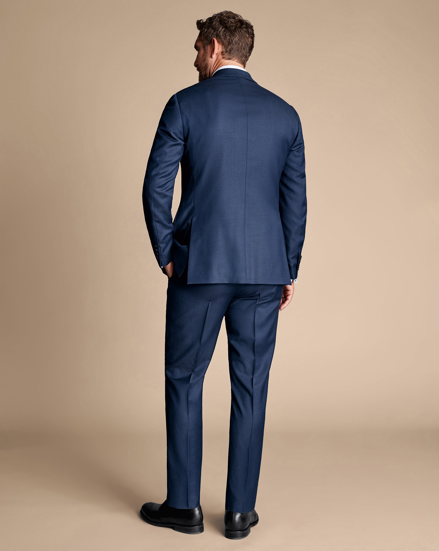 Natural Stretch Twill Suit - Royal Blue