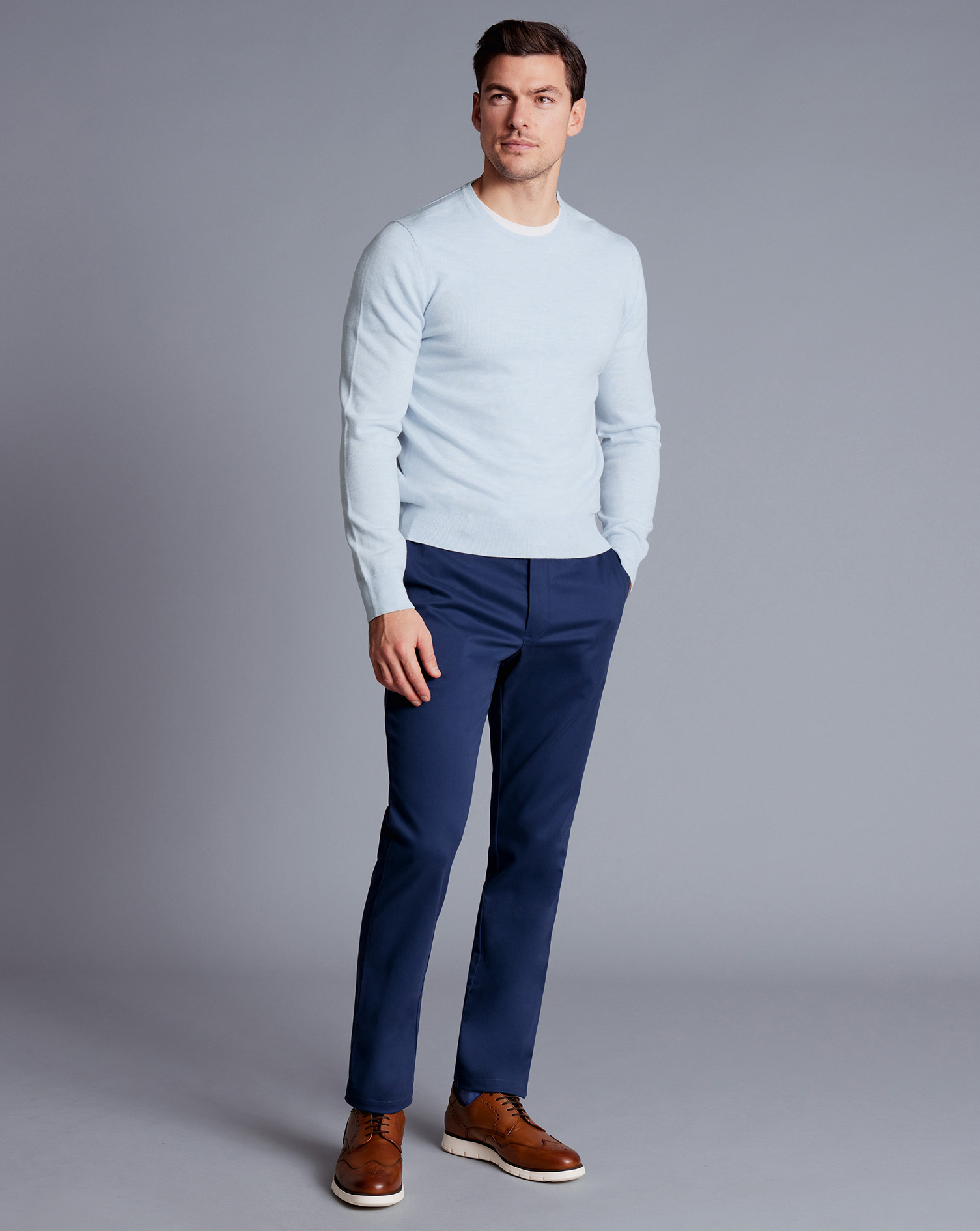 Charles Tyrwhitt Men's  Ultimate Non-iron Chino Pants In Blue