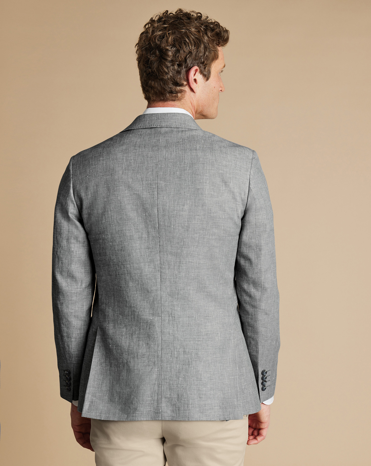 Linen Cotton Jacket - Dark Grey