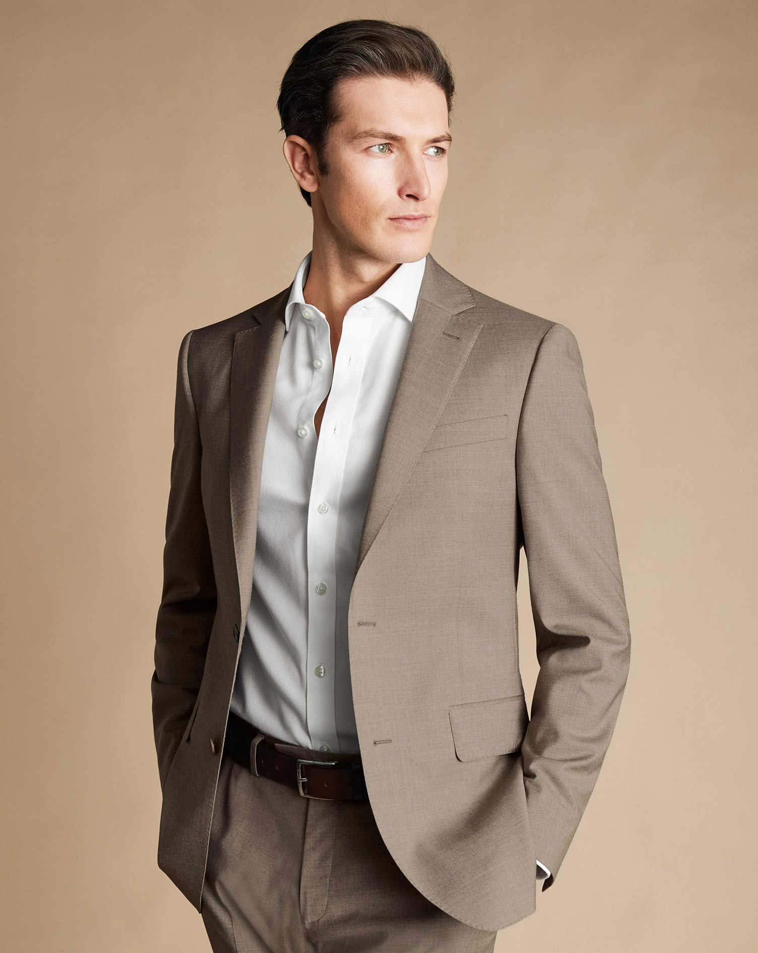 Italian Suit Jacket  - Mocha