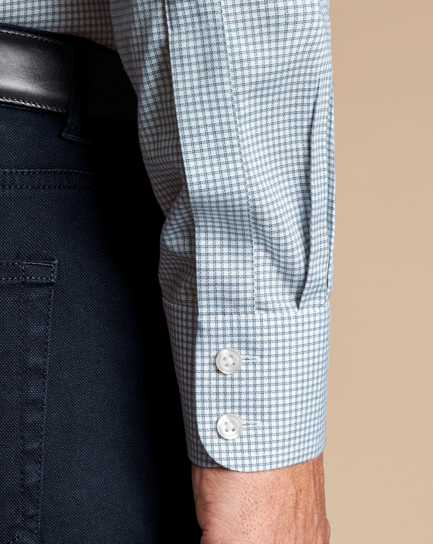 Non-Iron Royal Oxford Check Shirt - Light Blue