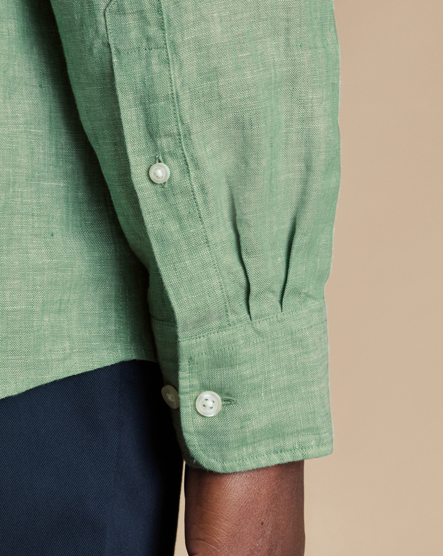 Pure Linen Shirt - Light Green