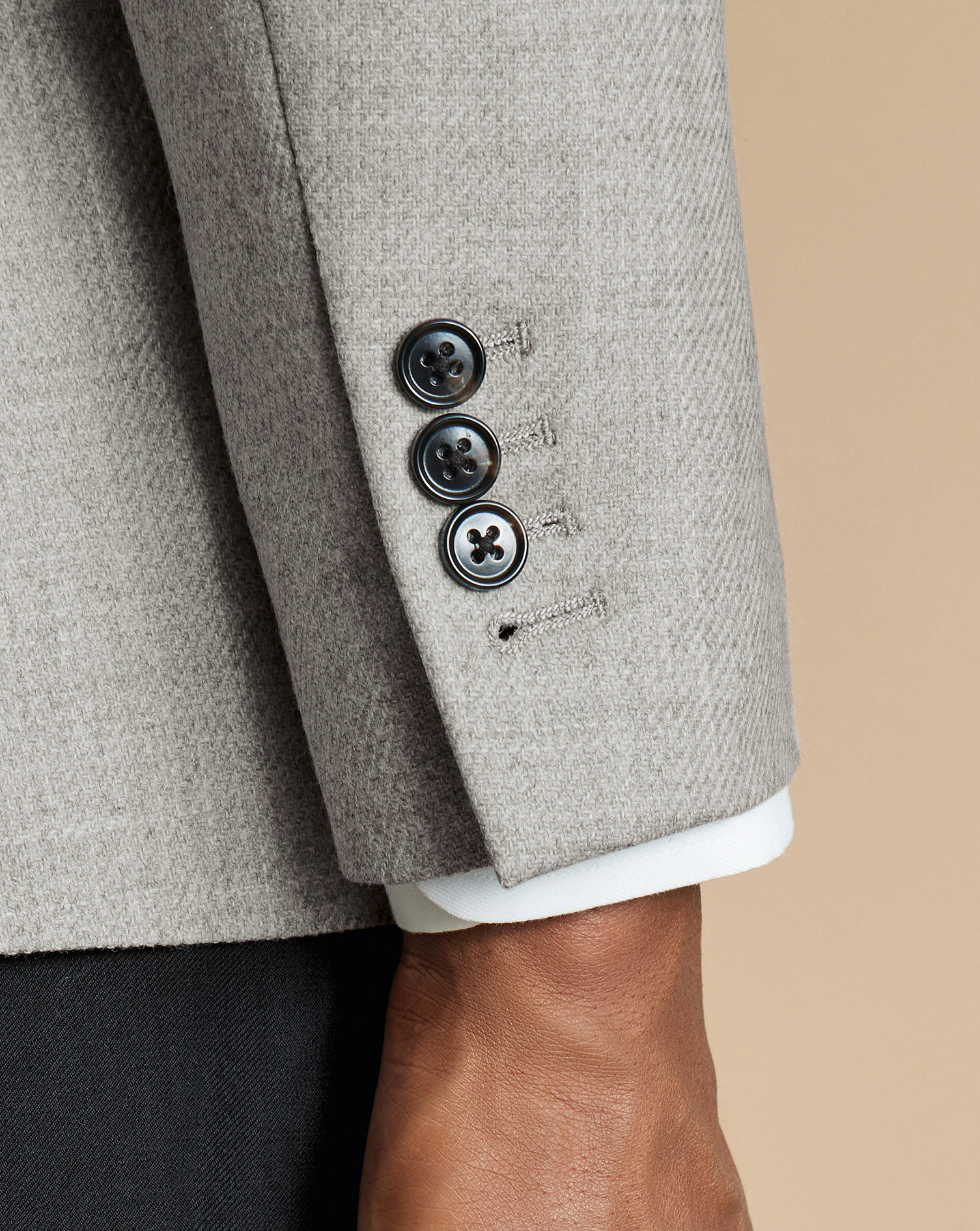 Wool Silk Jacket - Silver Grey