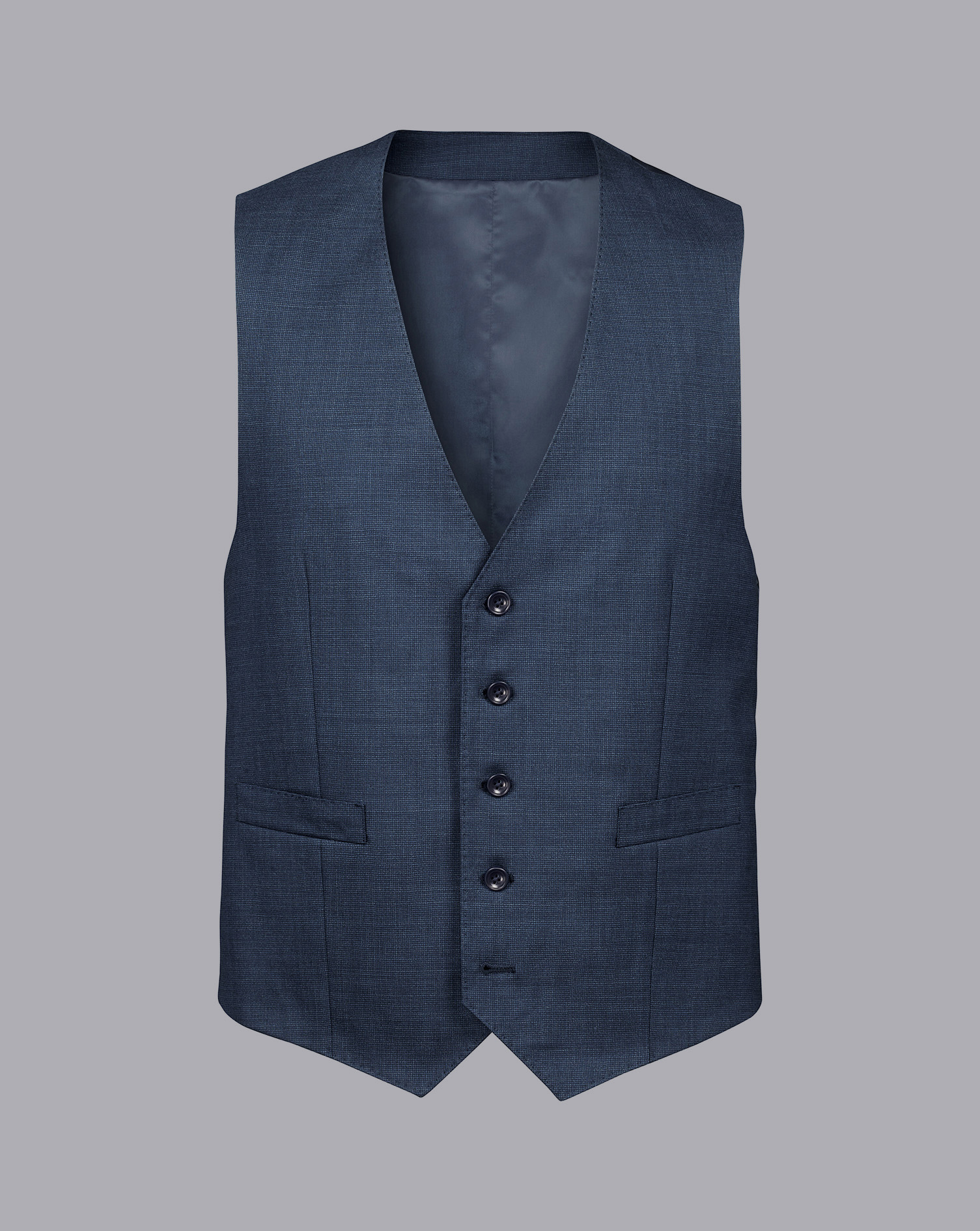 Texture Suit Trousers - Denim Blue