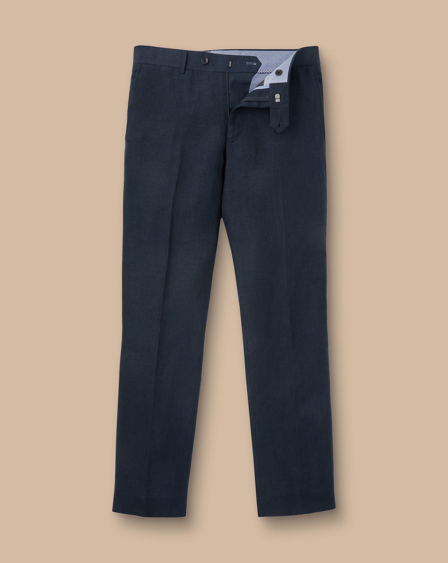 Linen Trousers - Dark Navy