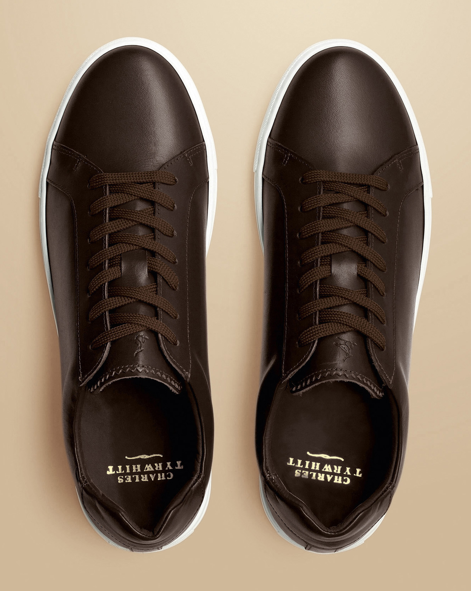 Leather Trainers - Dark Chocolate