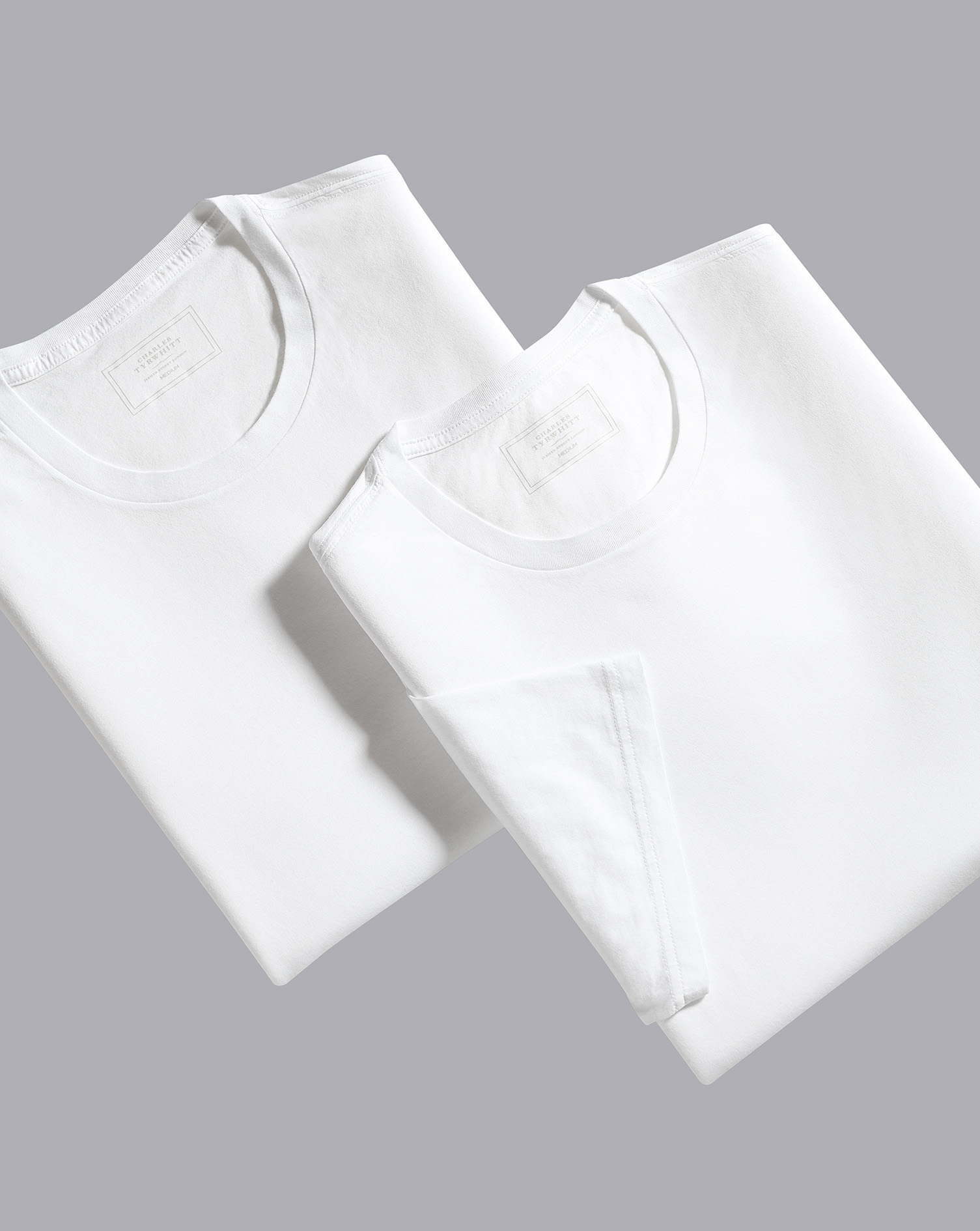 2-Pack Crew Neck Cotton T-Shirt - White