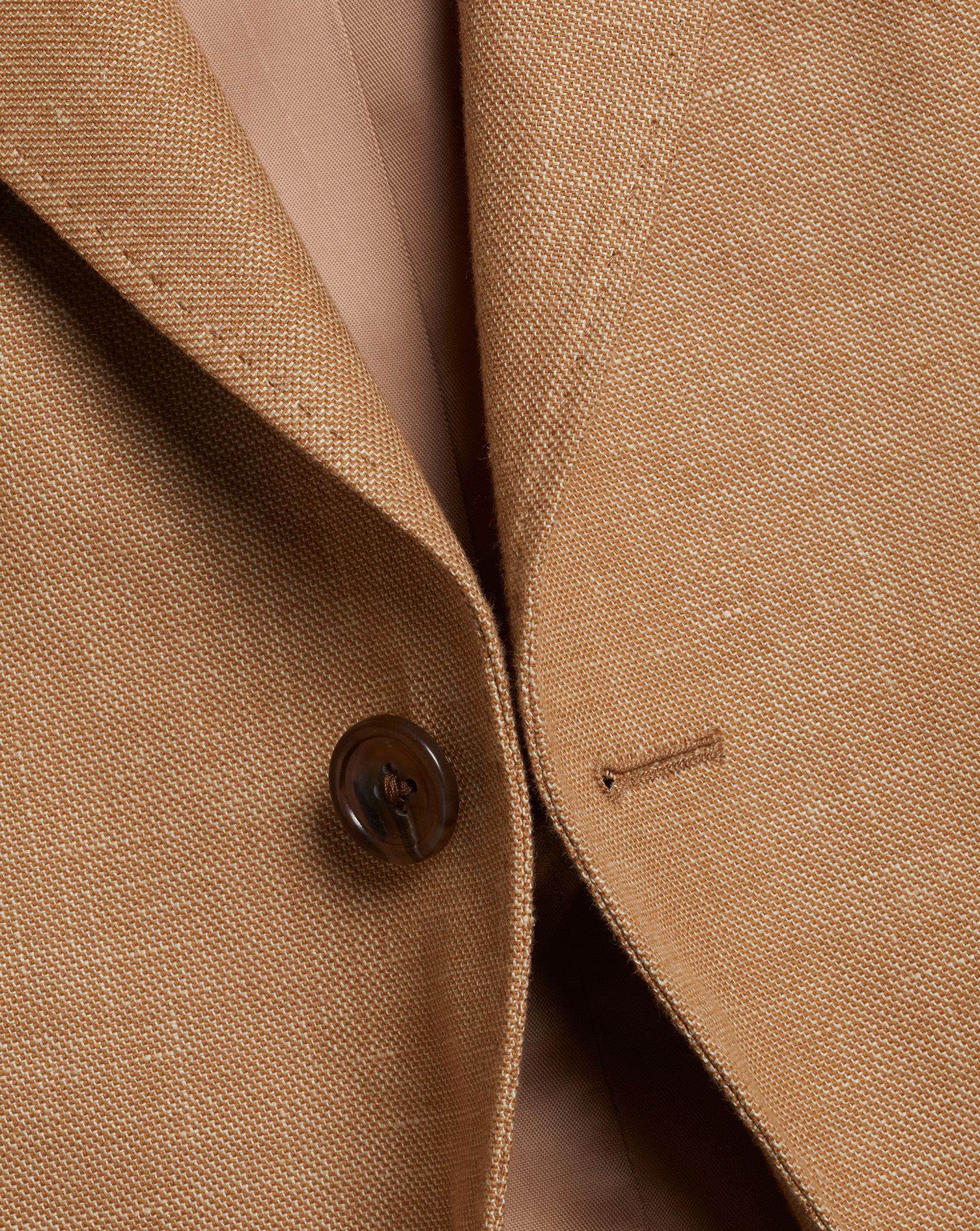 Linen Cotton Jacket - Camel